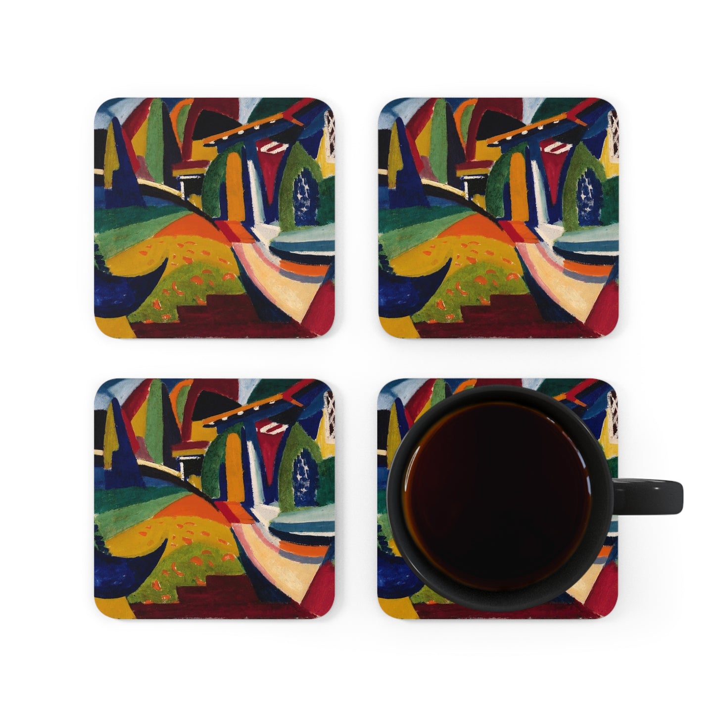 Gondola Corkwood Coaster Set