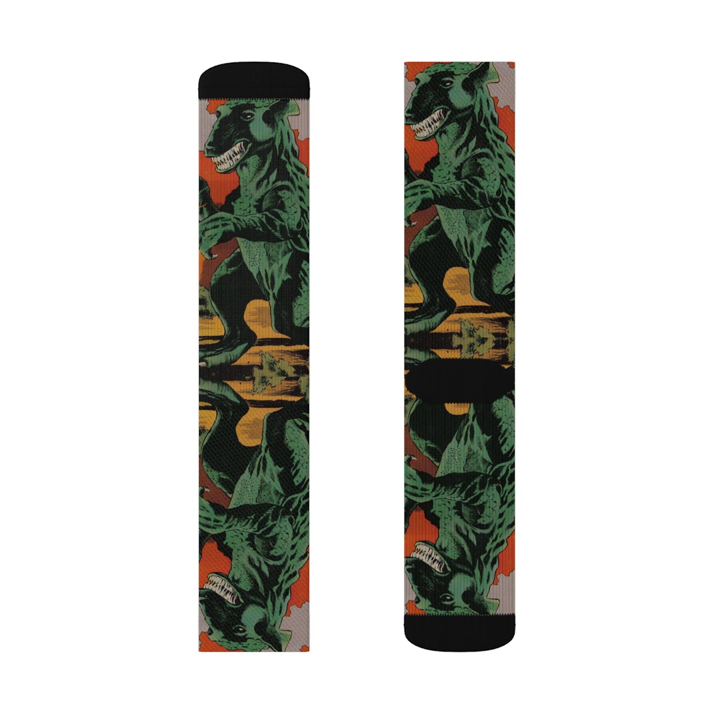 Green Dino       Sublimation Socks