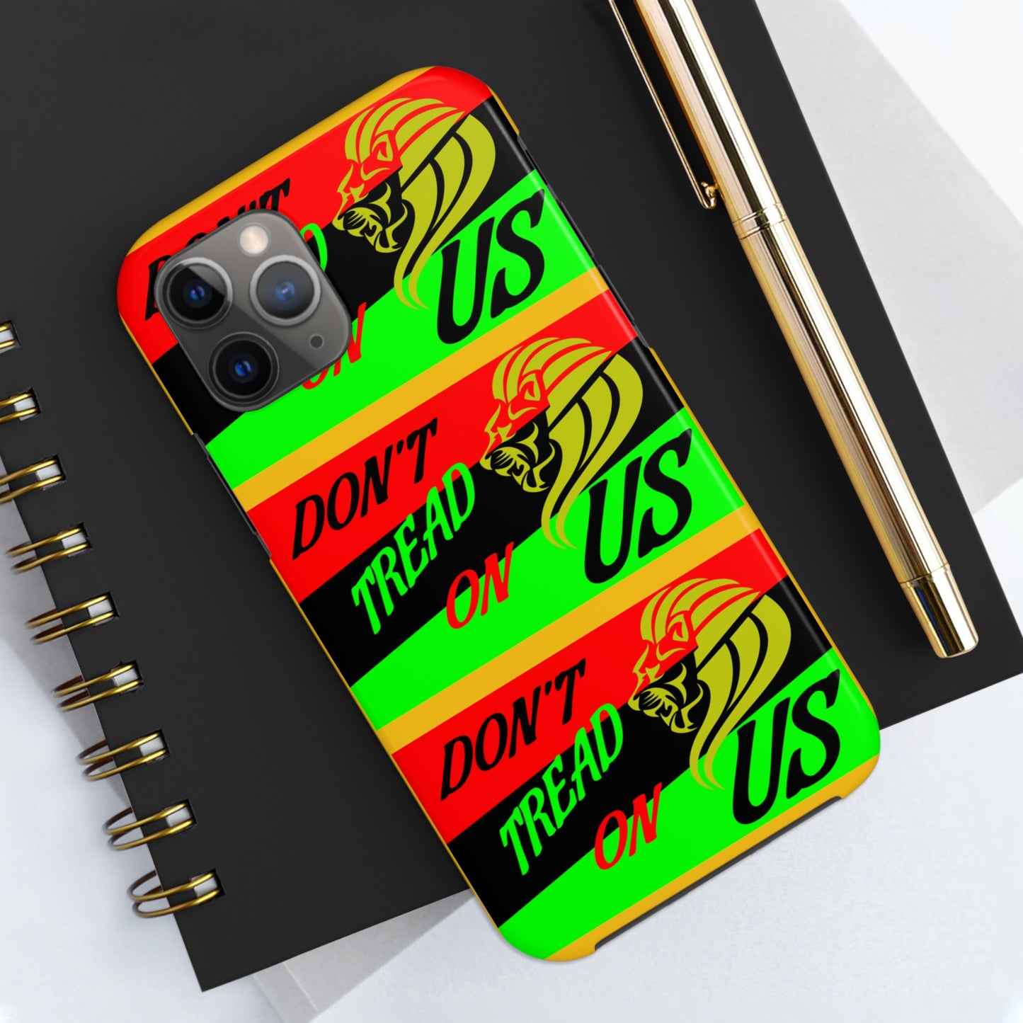 "Don't Tread On Us" African Diaspora Flag X's 3 Tough Phone Cases, Case-Mate