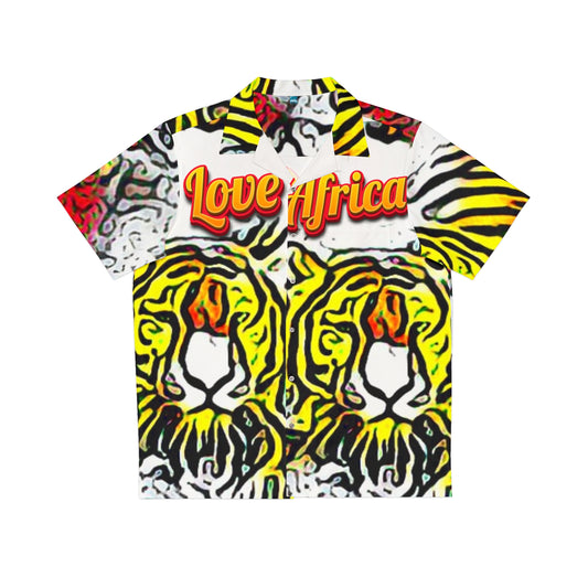 Tiger I love Africa  Men's Hawaiian Shirt