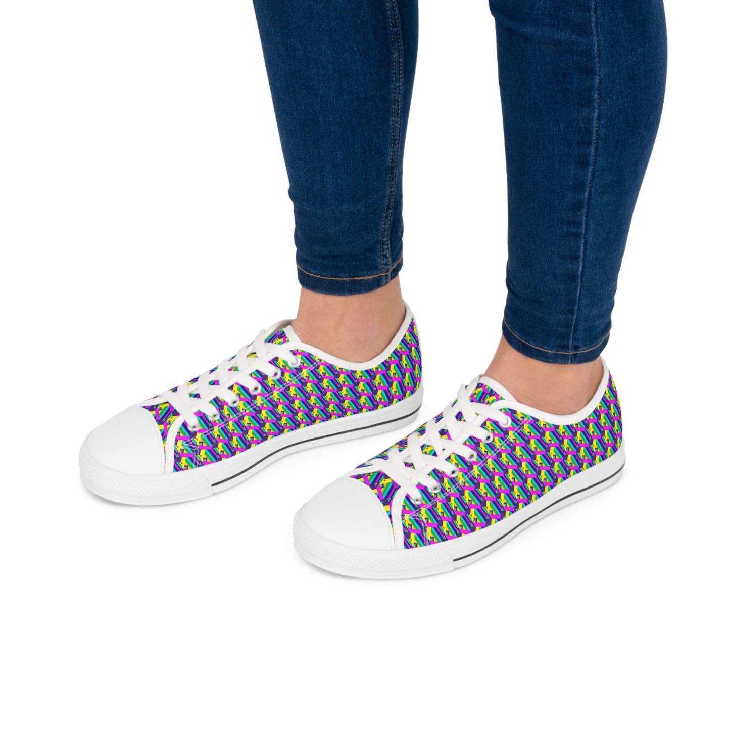 Rainbow Collage       Women's Low Top Sneakers