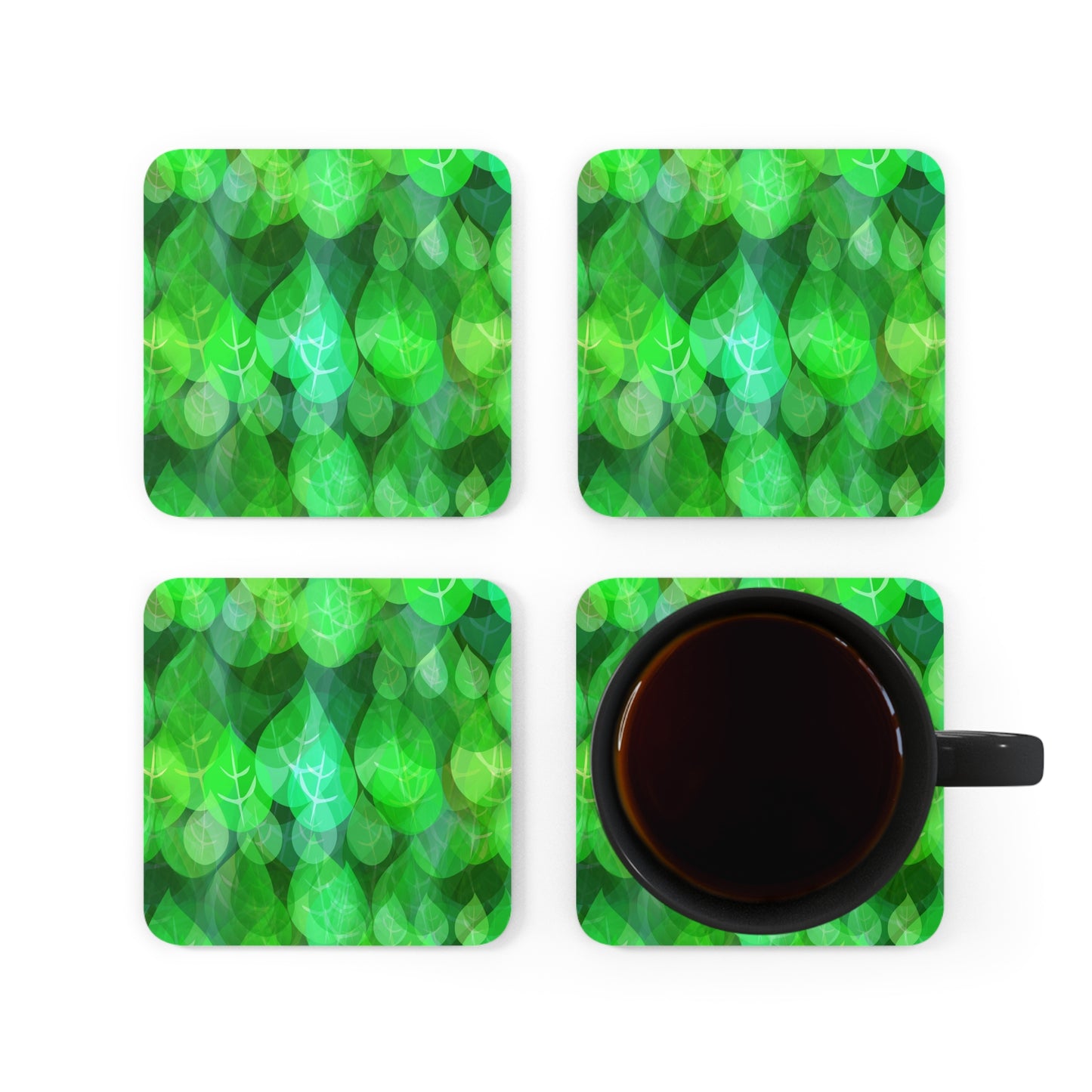 Jacobs Leaves Corkwood Coaster Set