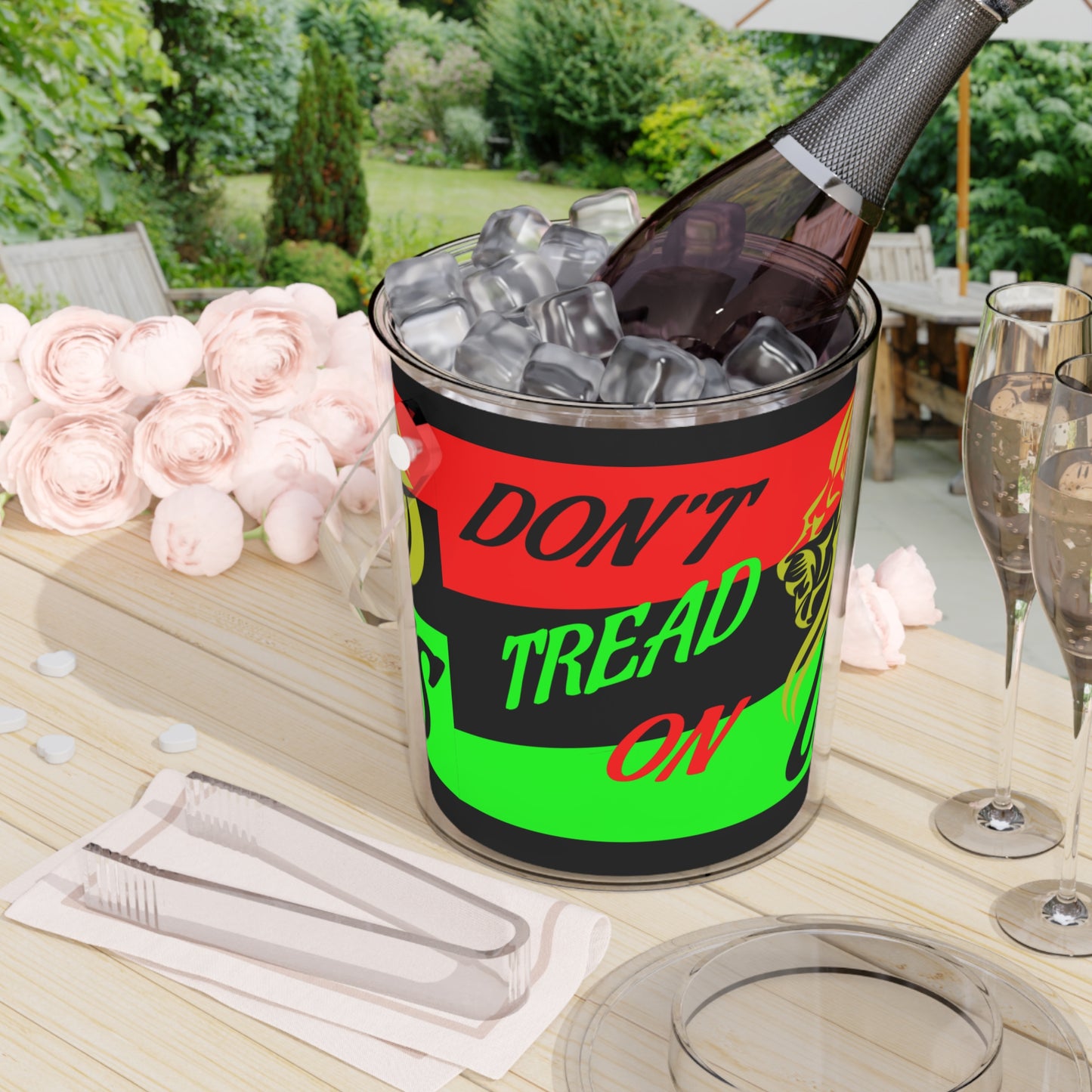 Don't Tread On US Ice Bucket with Tongs