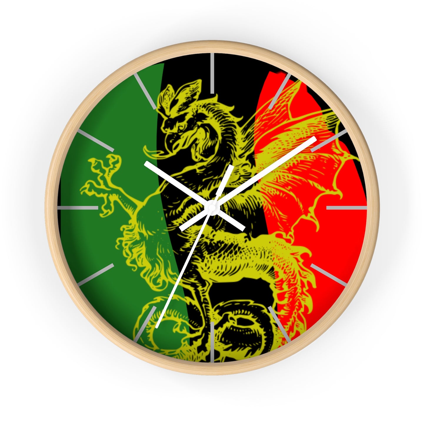 Pan African Flag Griffith Wall clock