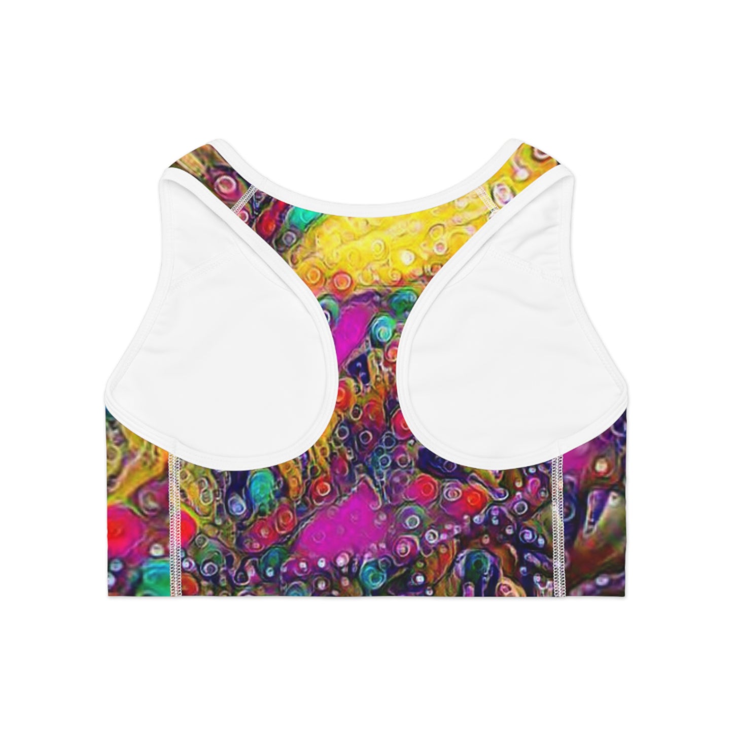 Yellow Sparks Sports Bra (AOP)