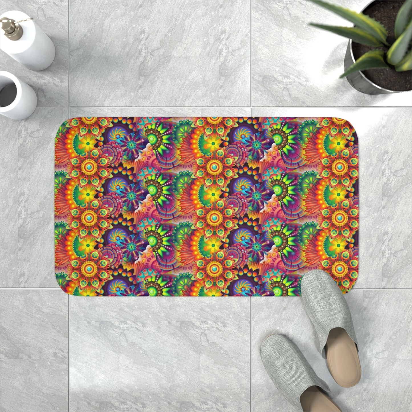 Mandalas-g Memory Foam Bath Mat