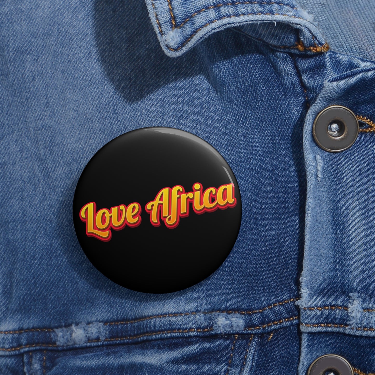 Love Africa(Black)Pin Buttons