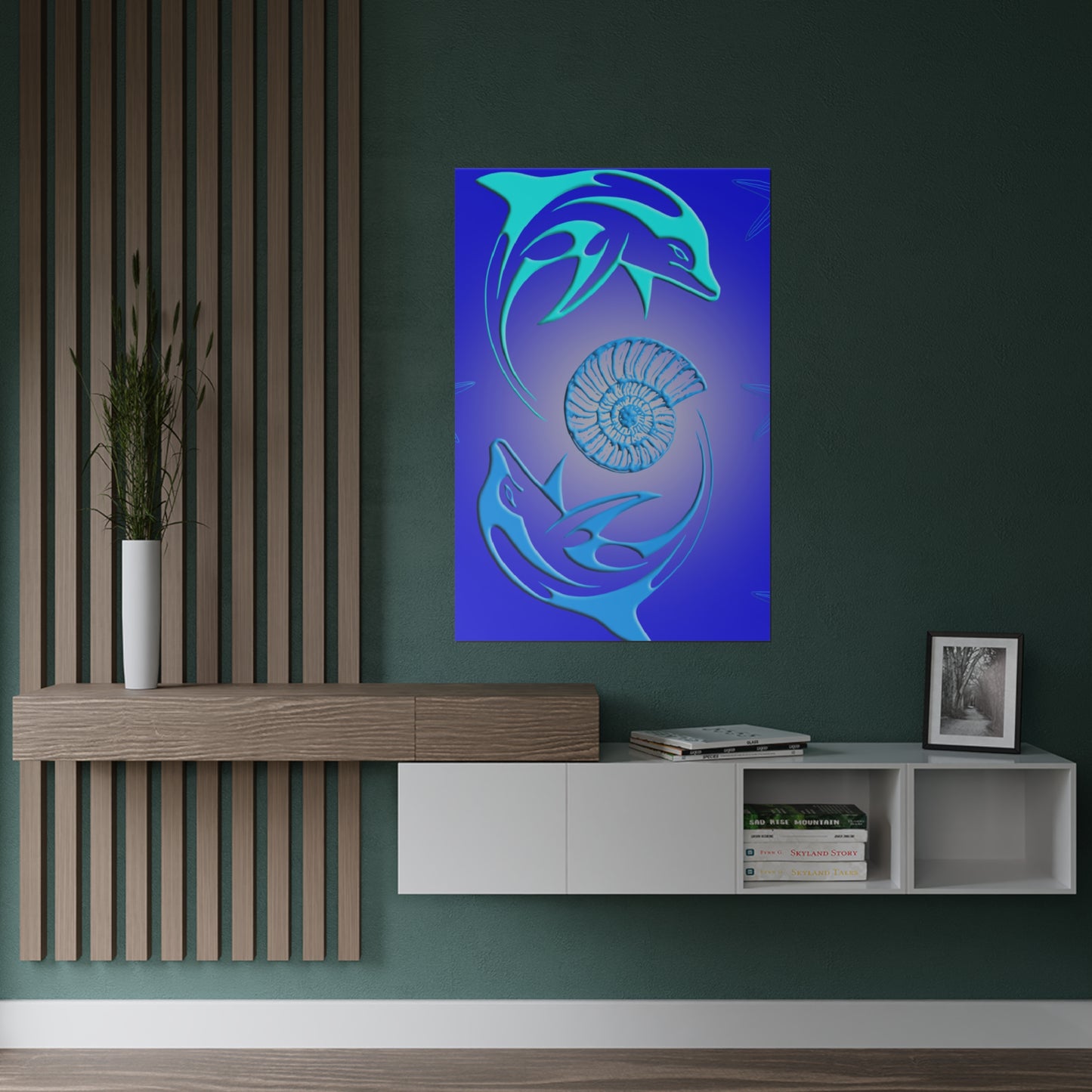 LARGE DOLPHINS Satin Posters