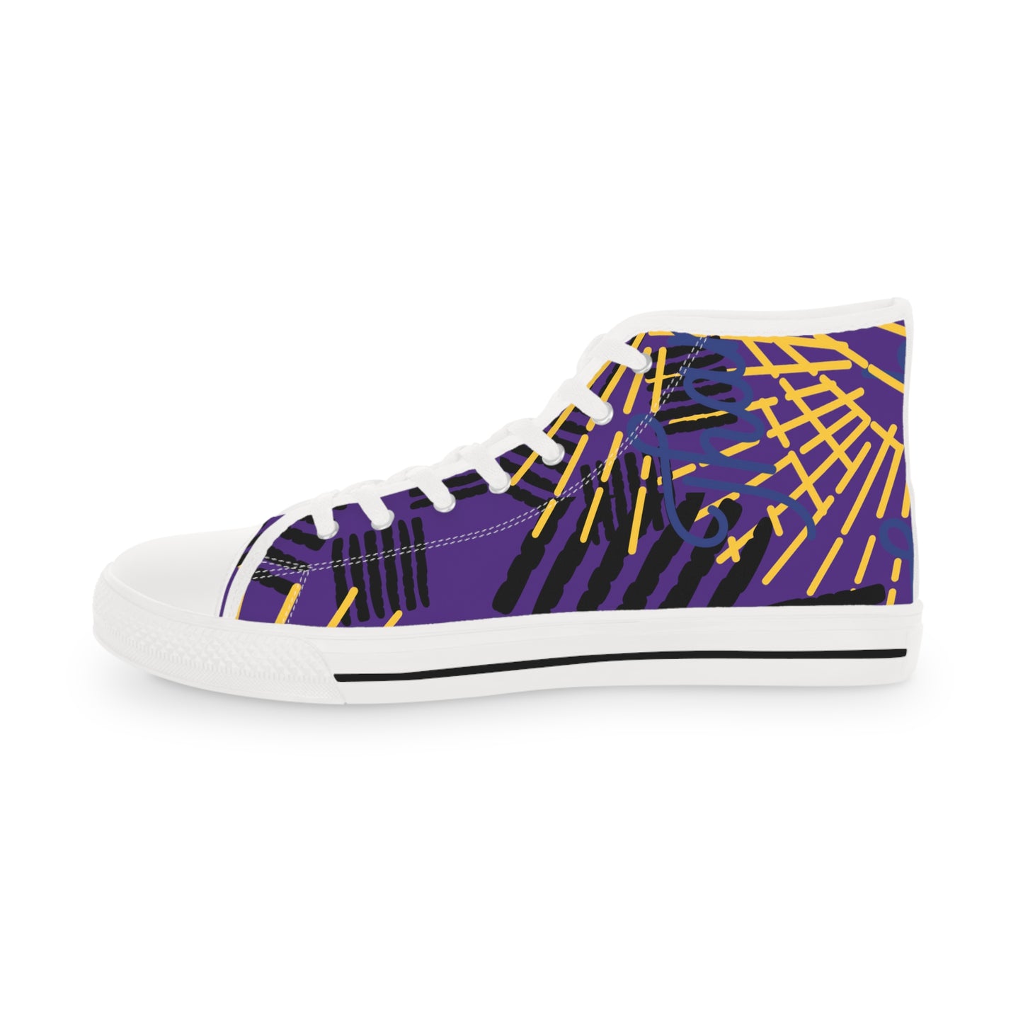 Yellow Sparks Men's High Top Sneakers