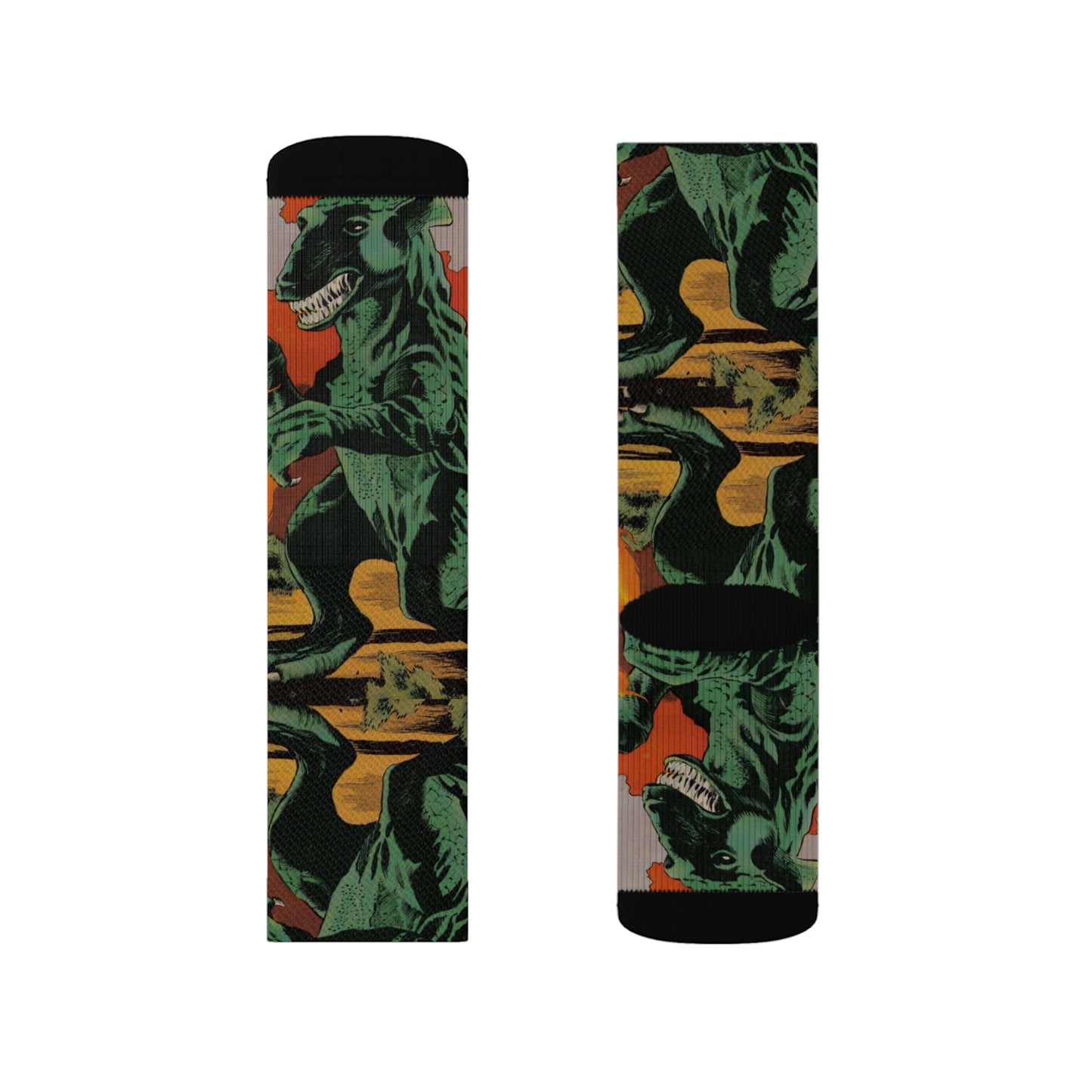 Green Dino       Sublimation Socks