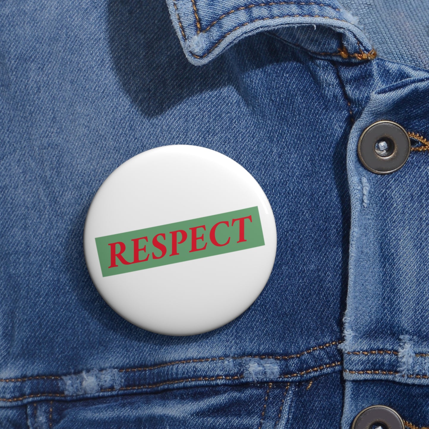 Respect (white)Pin Buttons