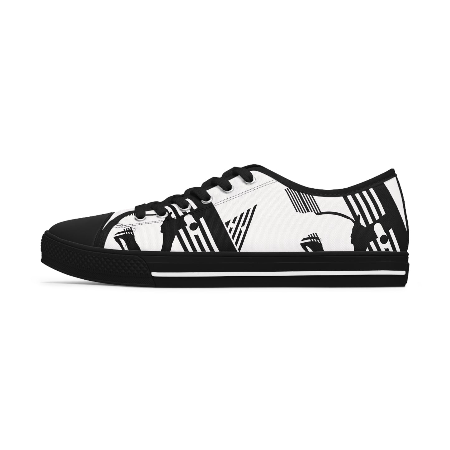 B & W D String        Women's Low Top Sneakers