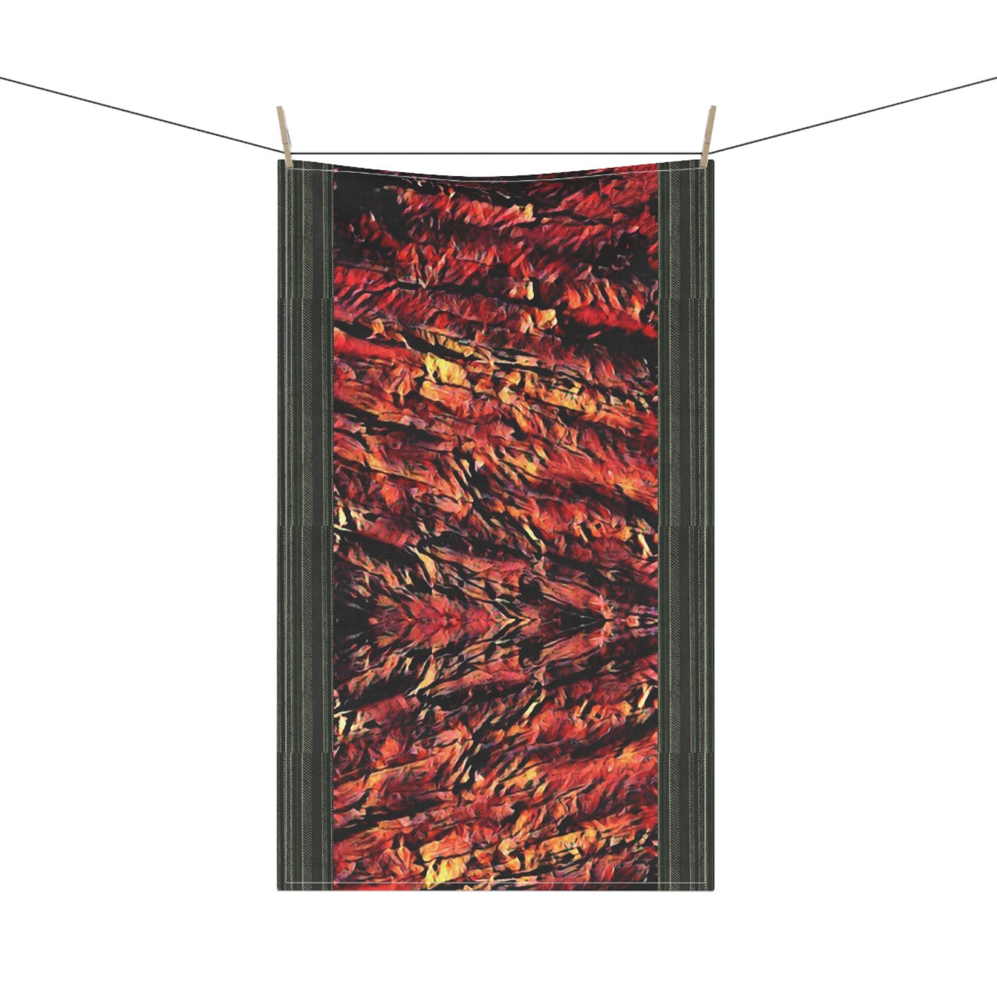 Red  Wood Kitchen Towel