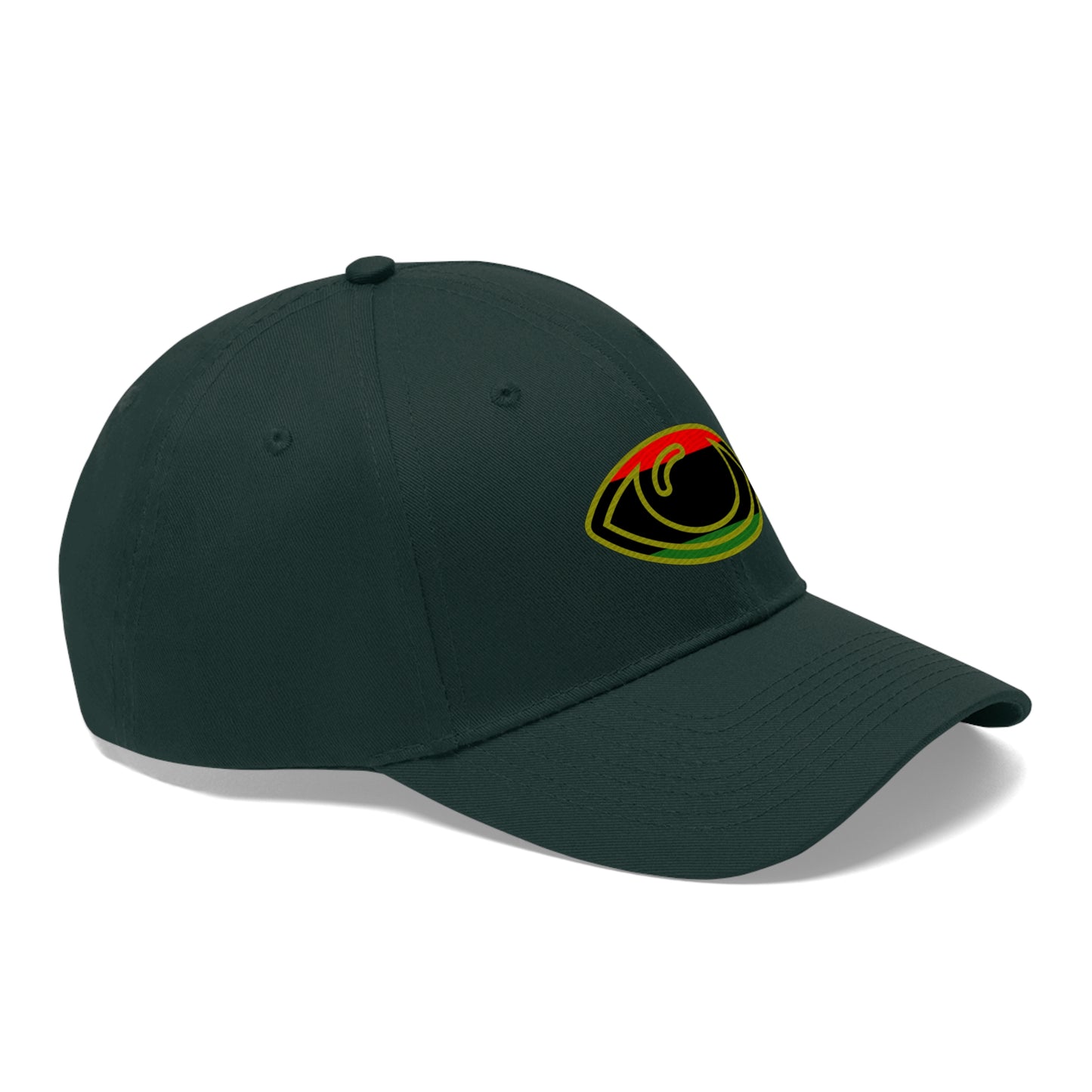 Pan African Flag Eye   (EMBROIDERED )  Unisex Twill Hat