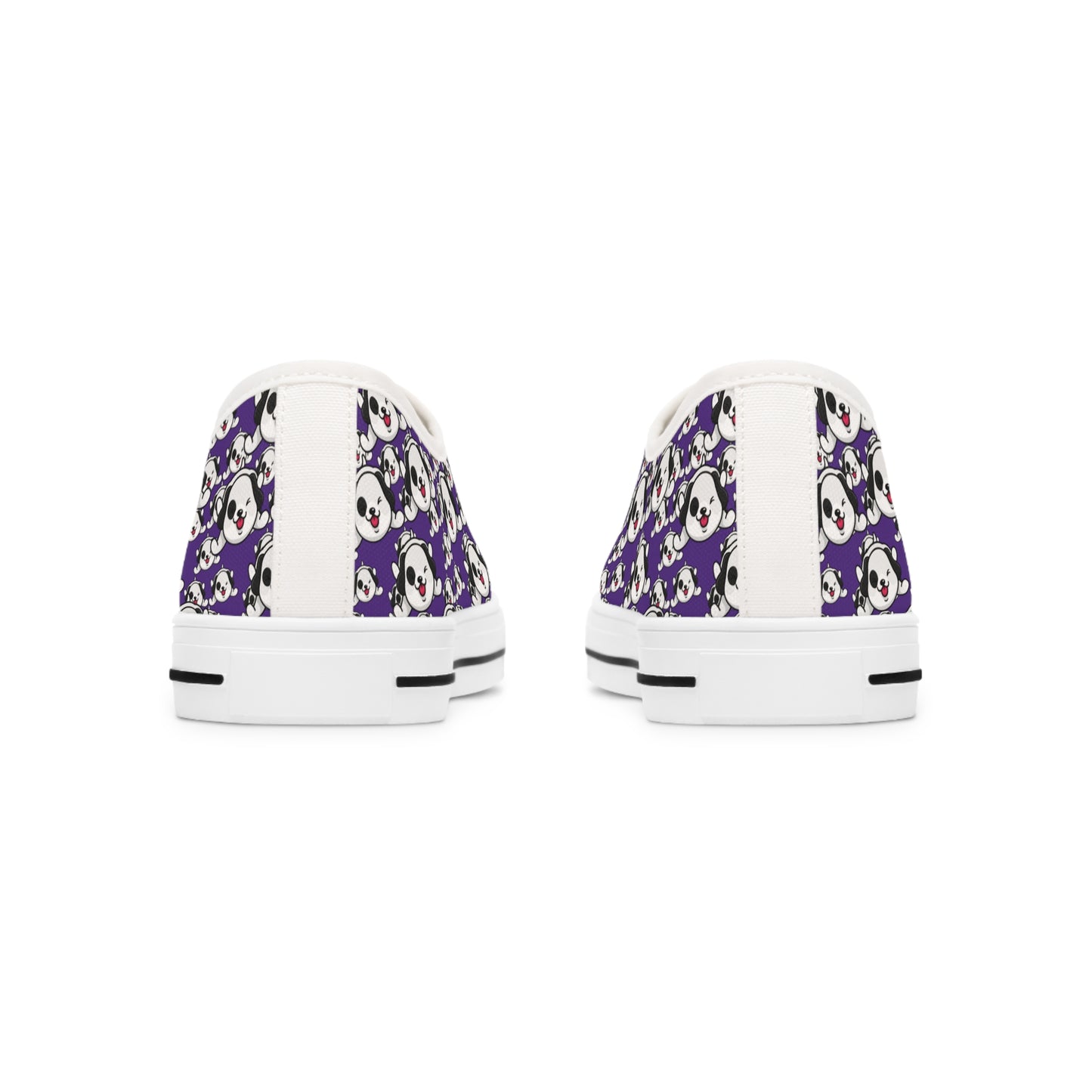 Dog on Purple Women's Low Top Sneakers