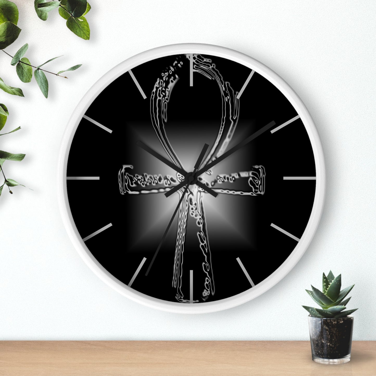 Glass Ankh Wall clock