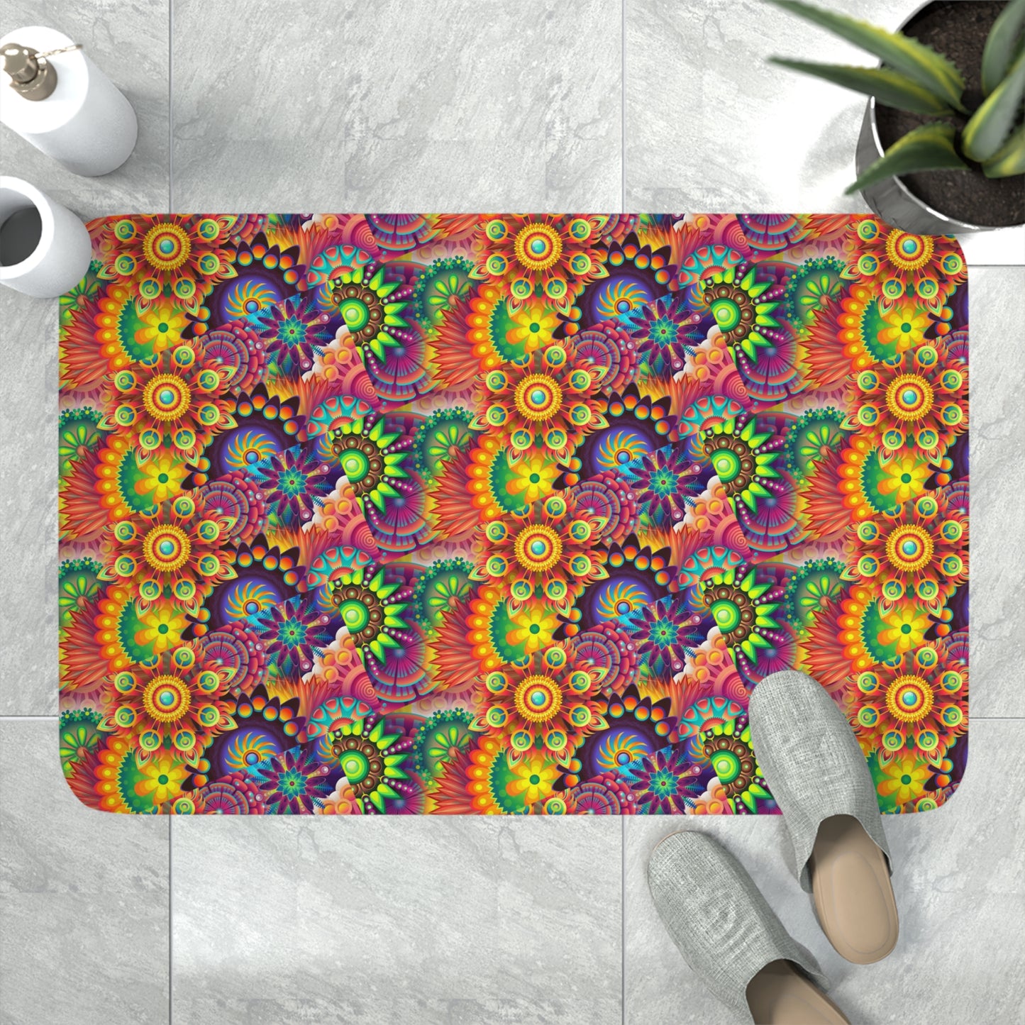 Mandalas-g Memory Foam Bath Mat