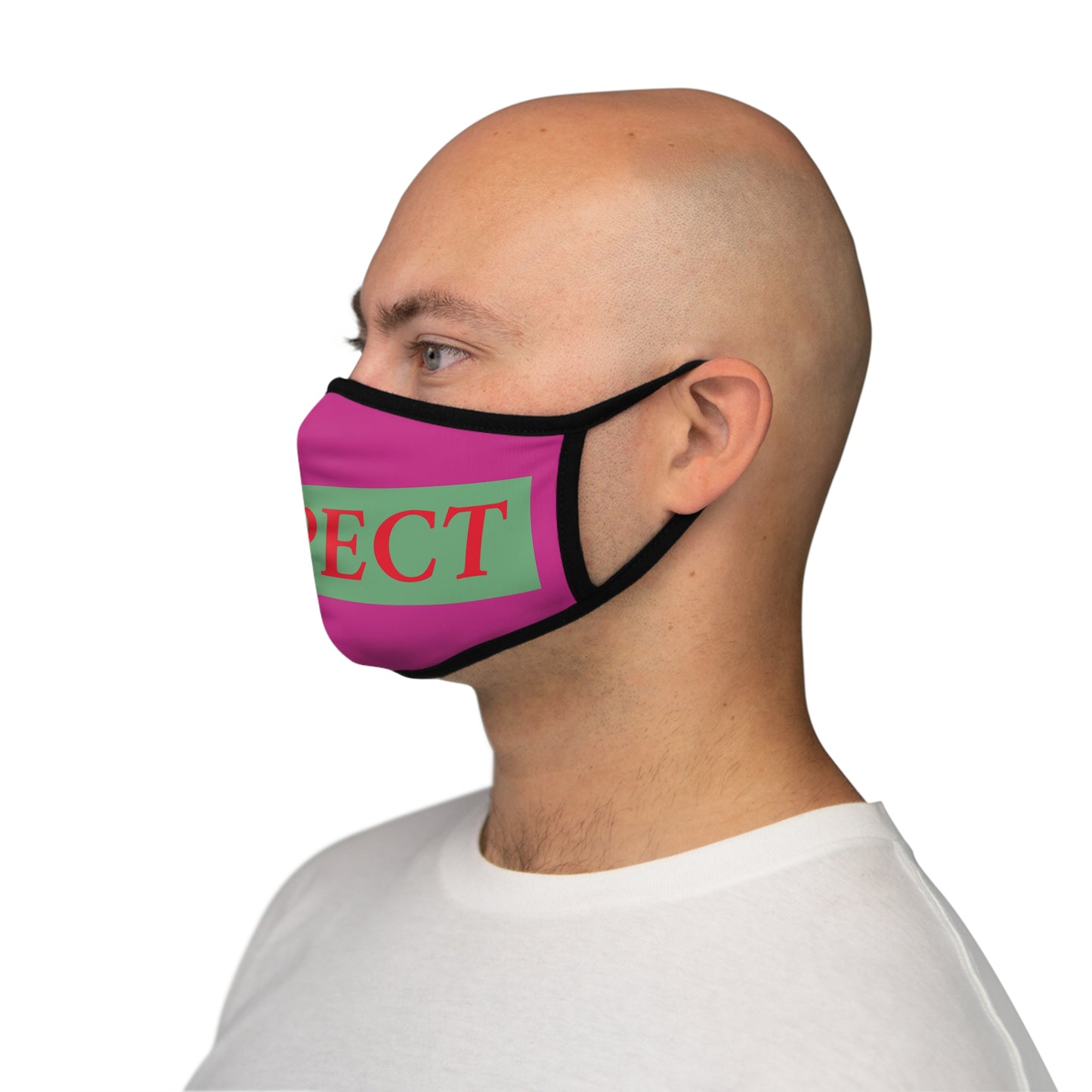 Respect On Violet Fitted Polyester Face Mask