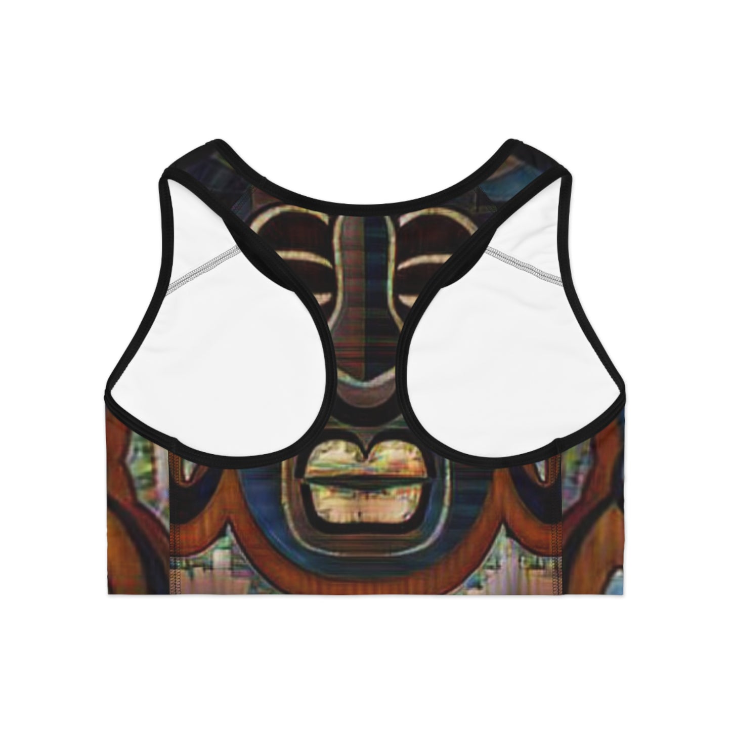 Tribal African Mask (Link) Sports Bra (AOP)