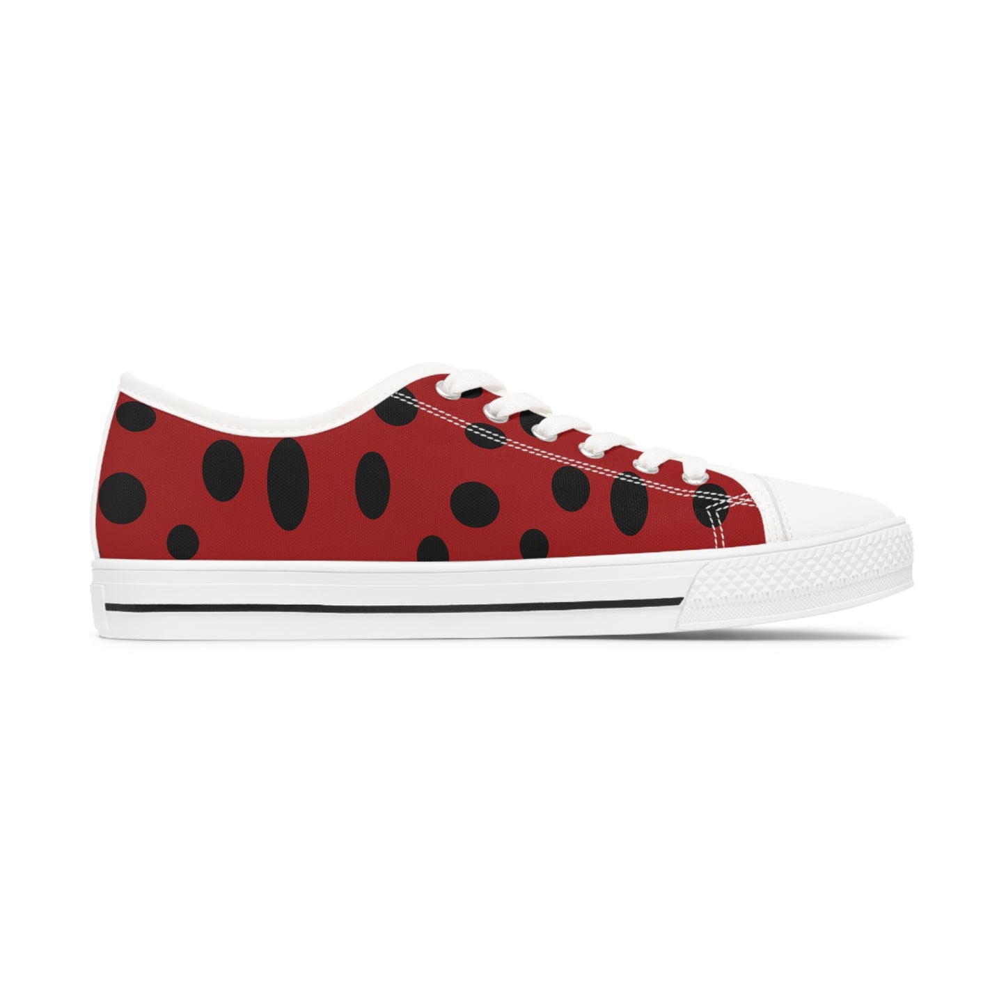 Ladybug (Black Spots on Red )     Women's Low Top Sneakers