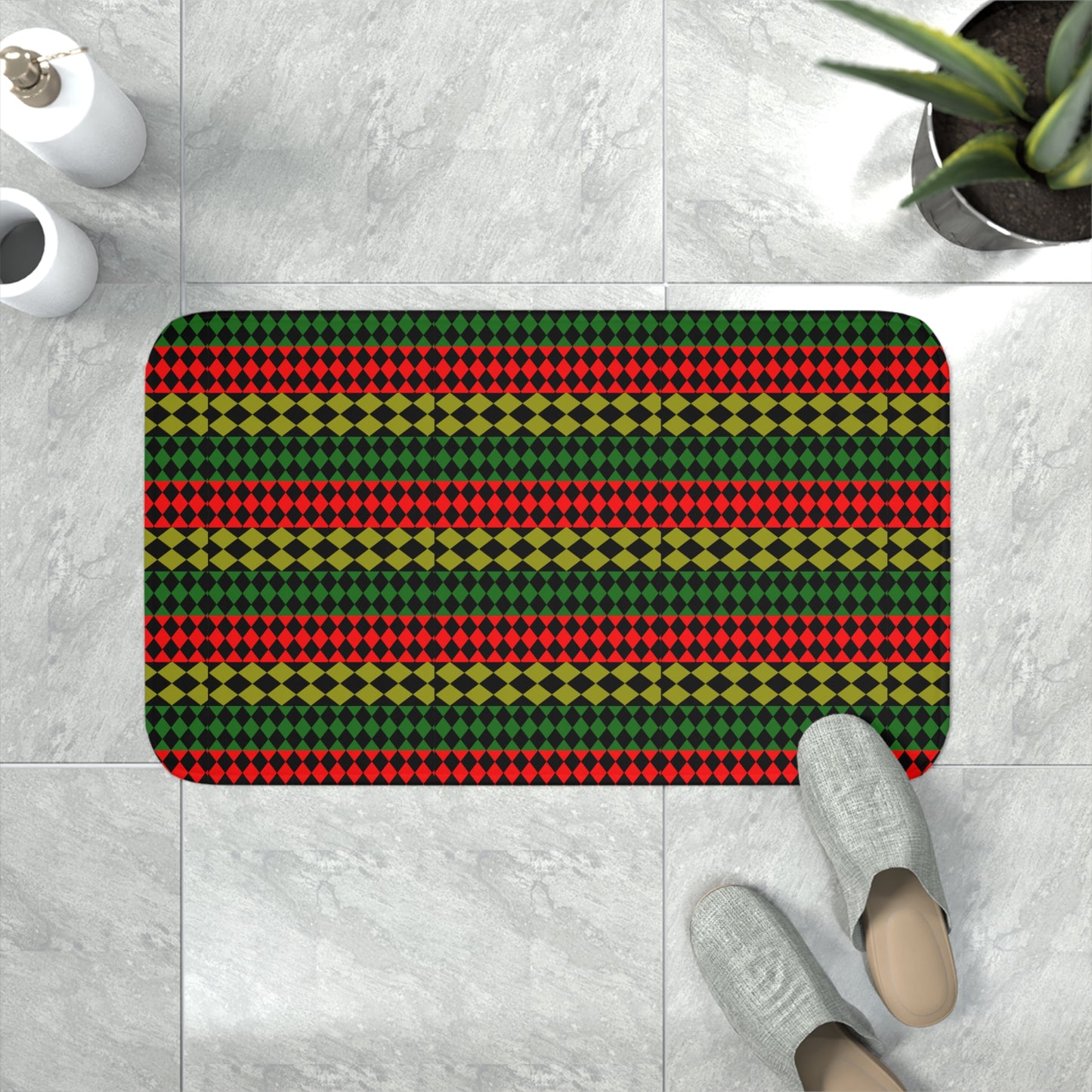 Pan African FLAG Memory Foam Bath Mat