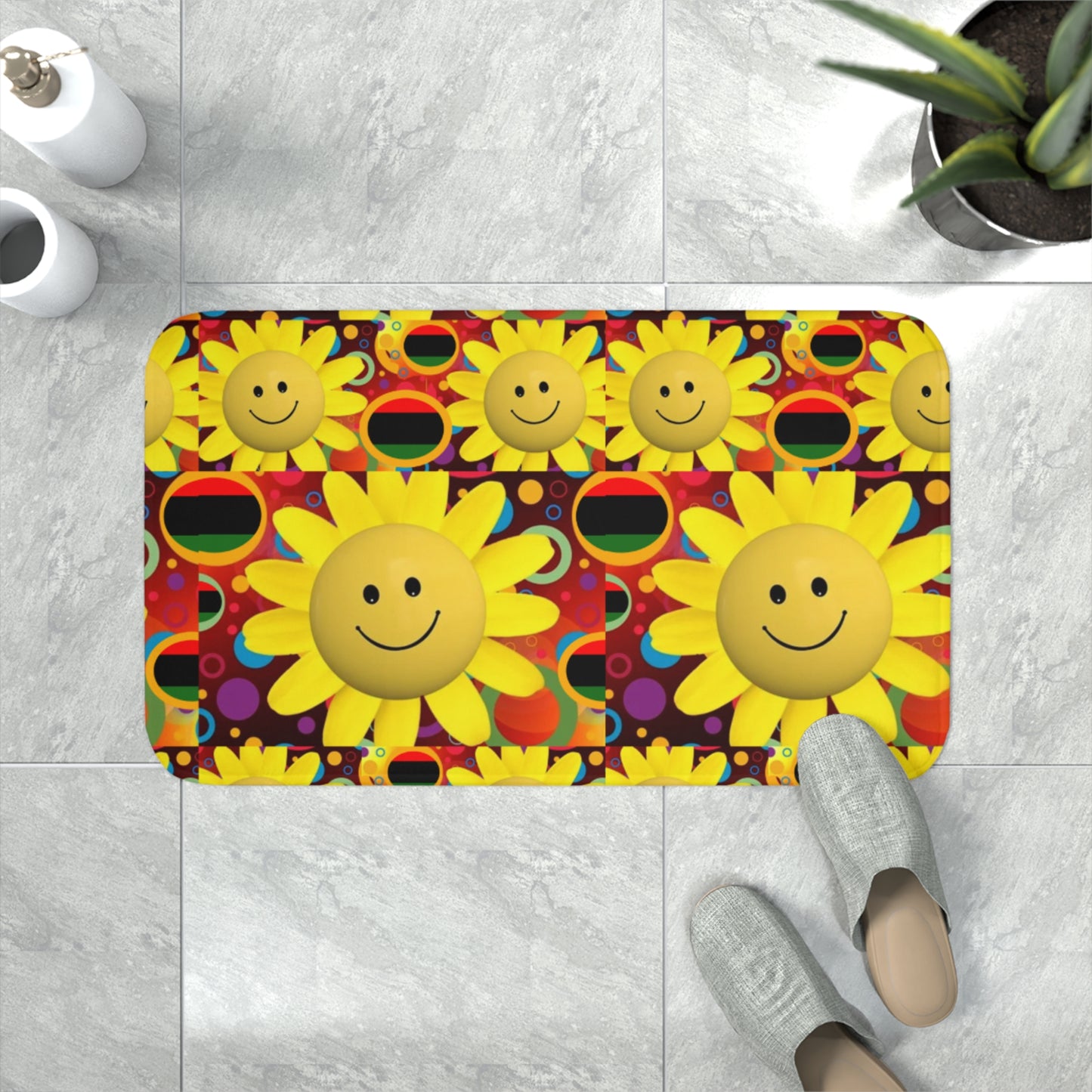 Smiling Sun Memory Foam Bath Mat