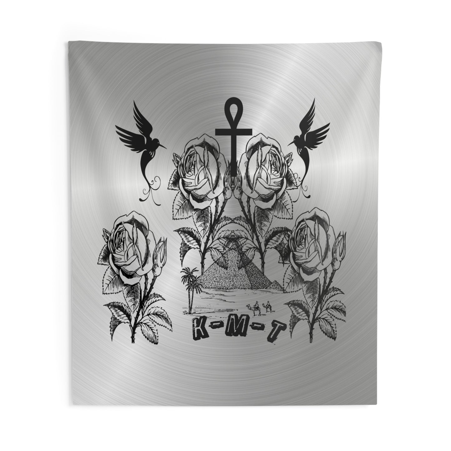 K M T FLOWERS Wall Tapestry