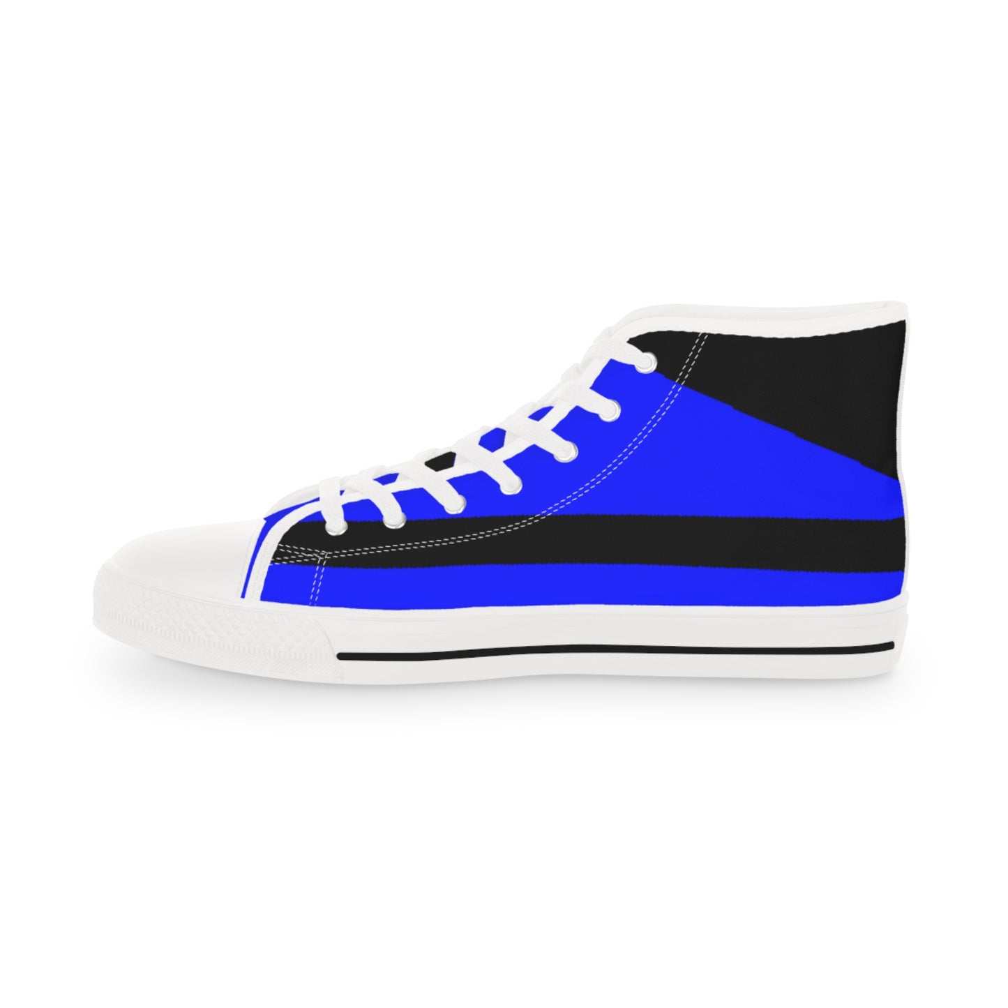 Black on Blue Men's High Top Sneakers