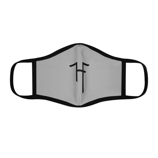 T F H on Gray  Fitted Polyester Face Mask