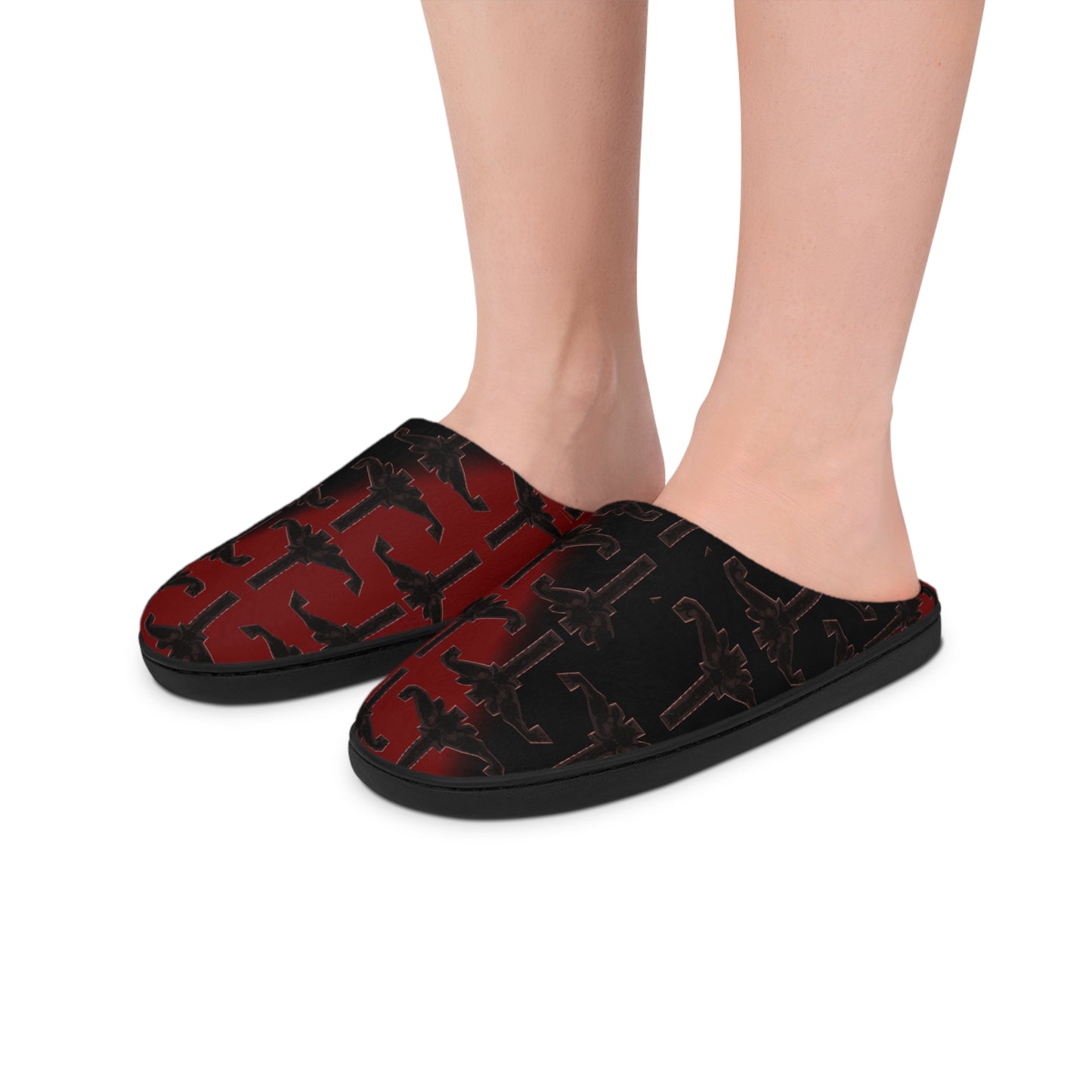 Red and Black Back Men's Indoor Slippers