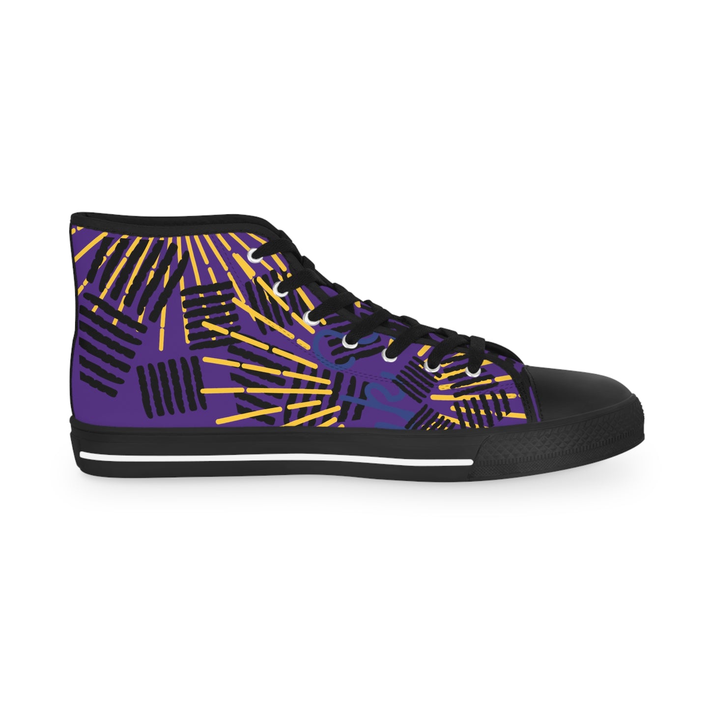 Yellow Sparks Men's High Top Sneakers