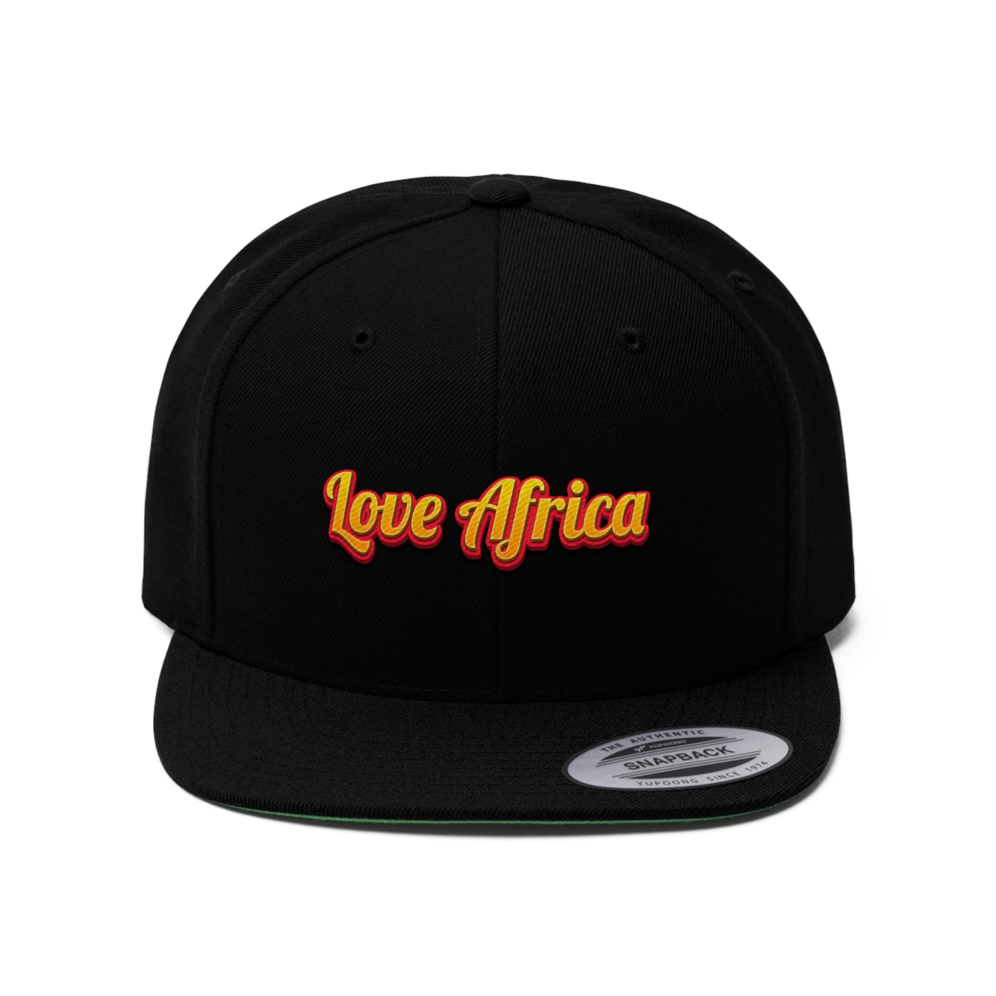 Love Africa (EMBROIDERED)  Unisex Flat Bill Hat