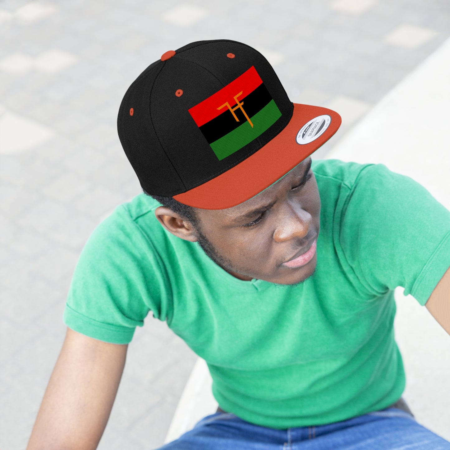 T F H DIASPORA FLAG (EMBROIDERED)  Unisex Flat Bill Hat