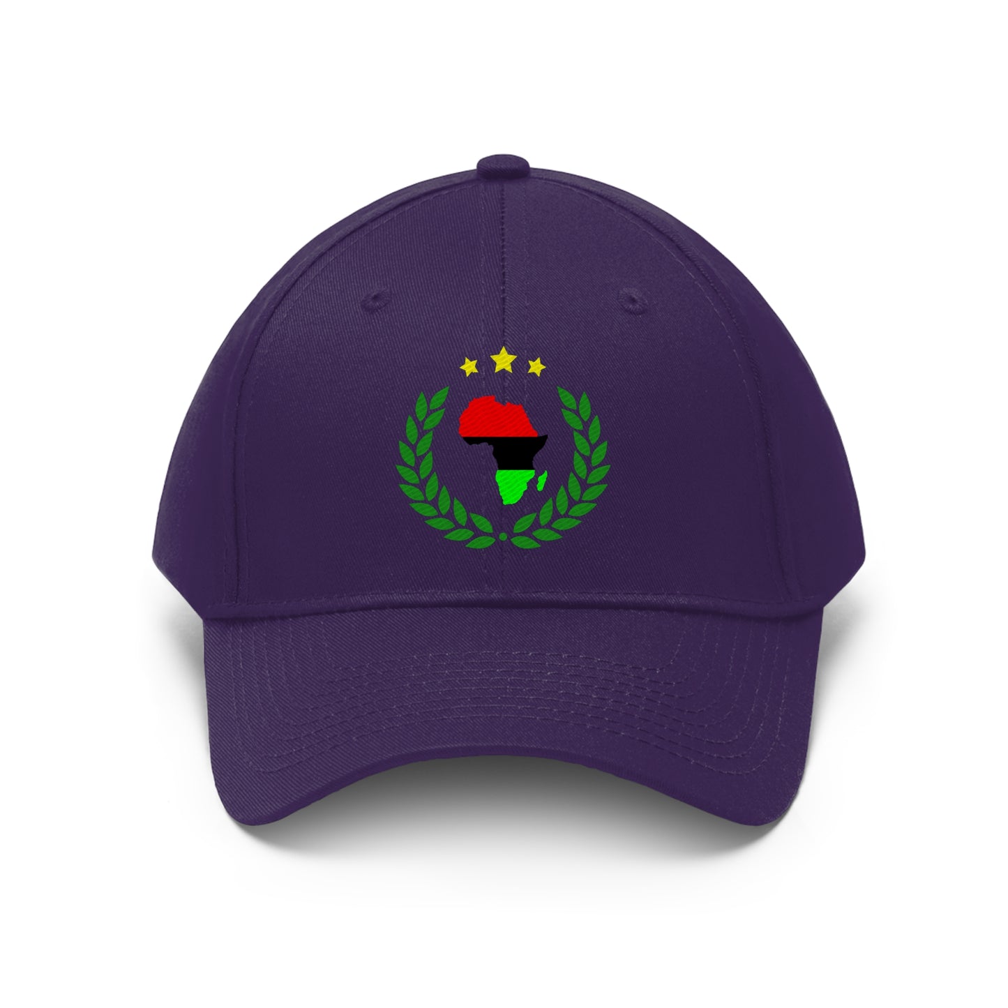 Africa in Wreath (EMBROIDERED ) Unisex Twill Hat