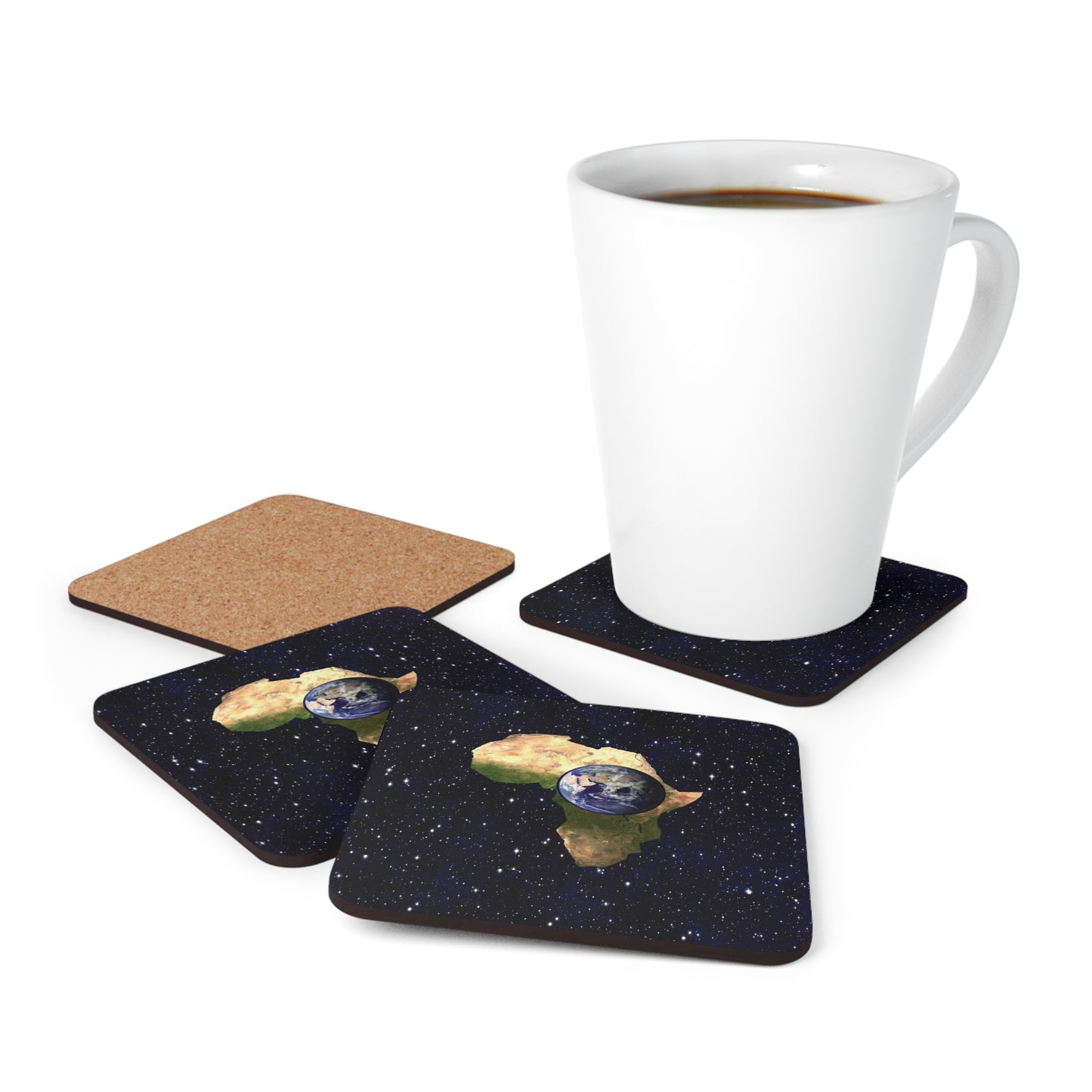 Earth In Africa Corkwood Coaster Set