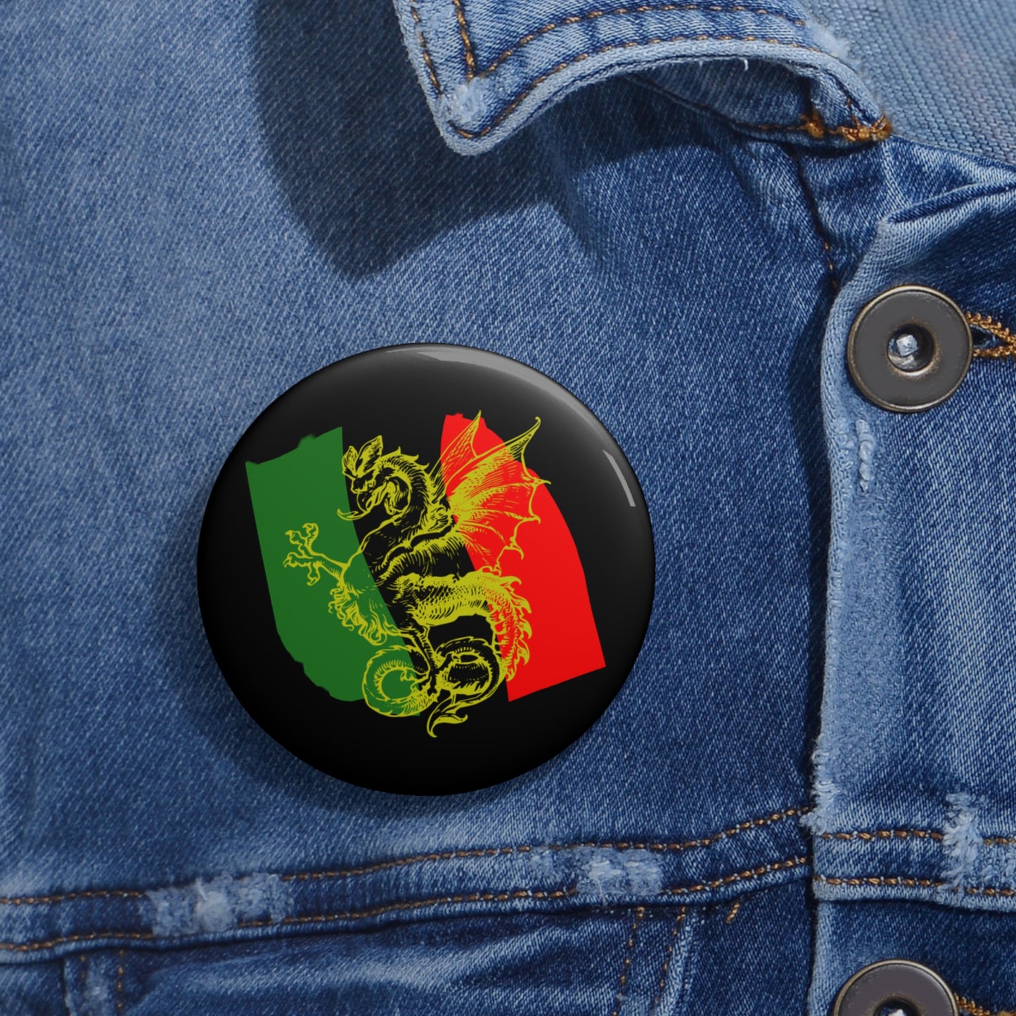 Pan African Flag Griffith Pin Buttons