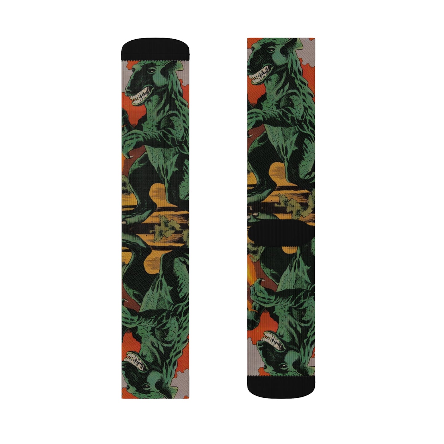 Green Dino       Sublimation Socks