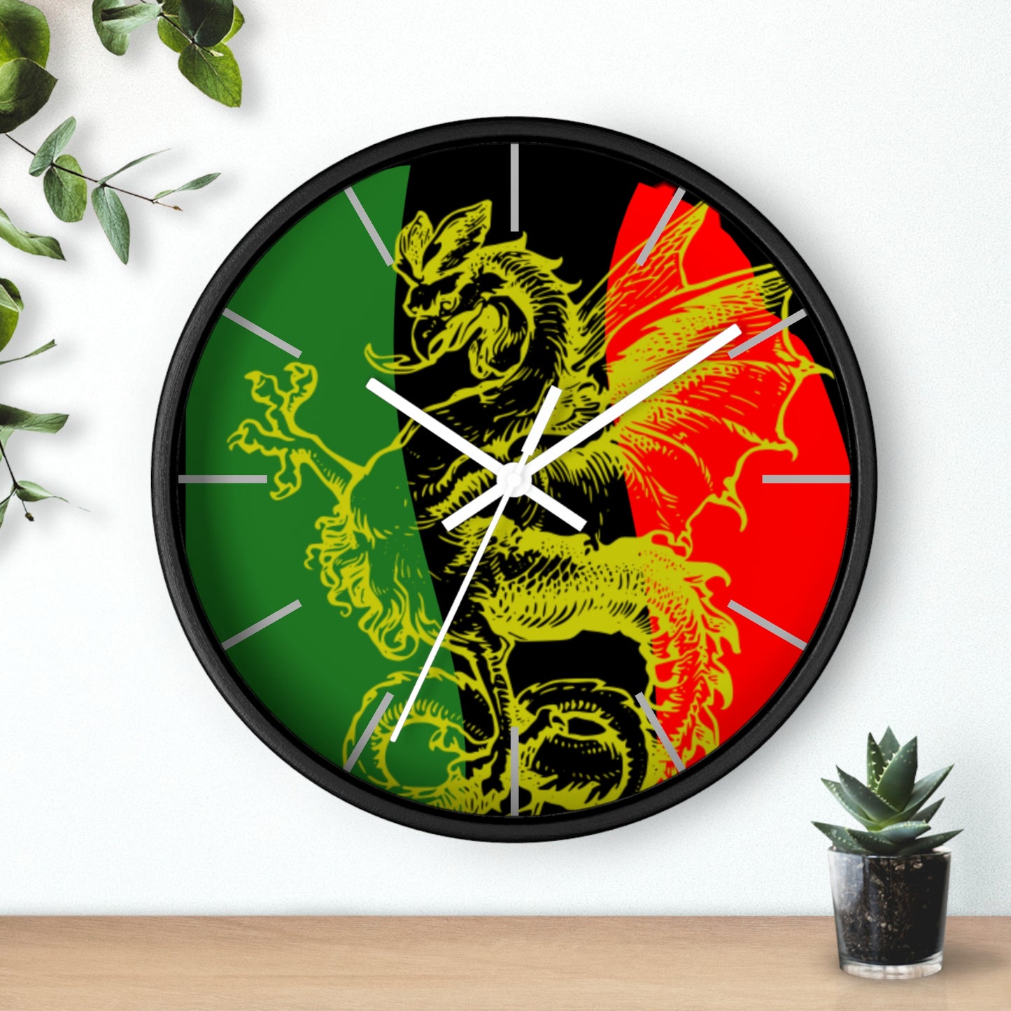 Pan African Flag Griffith Wall clock