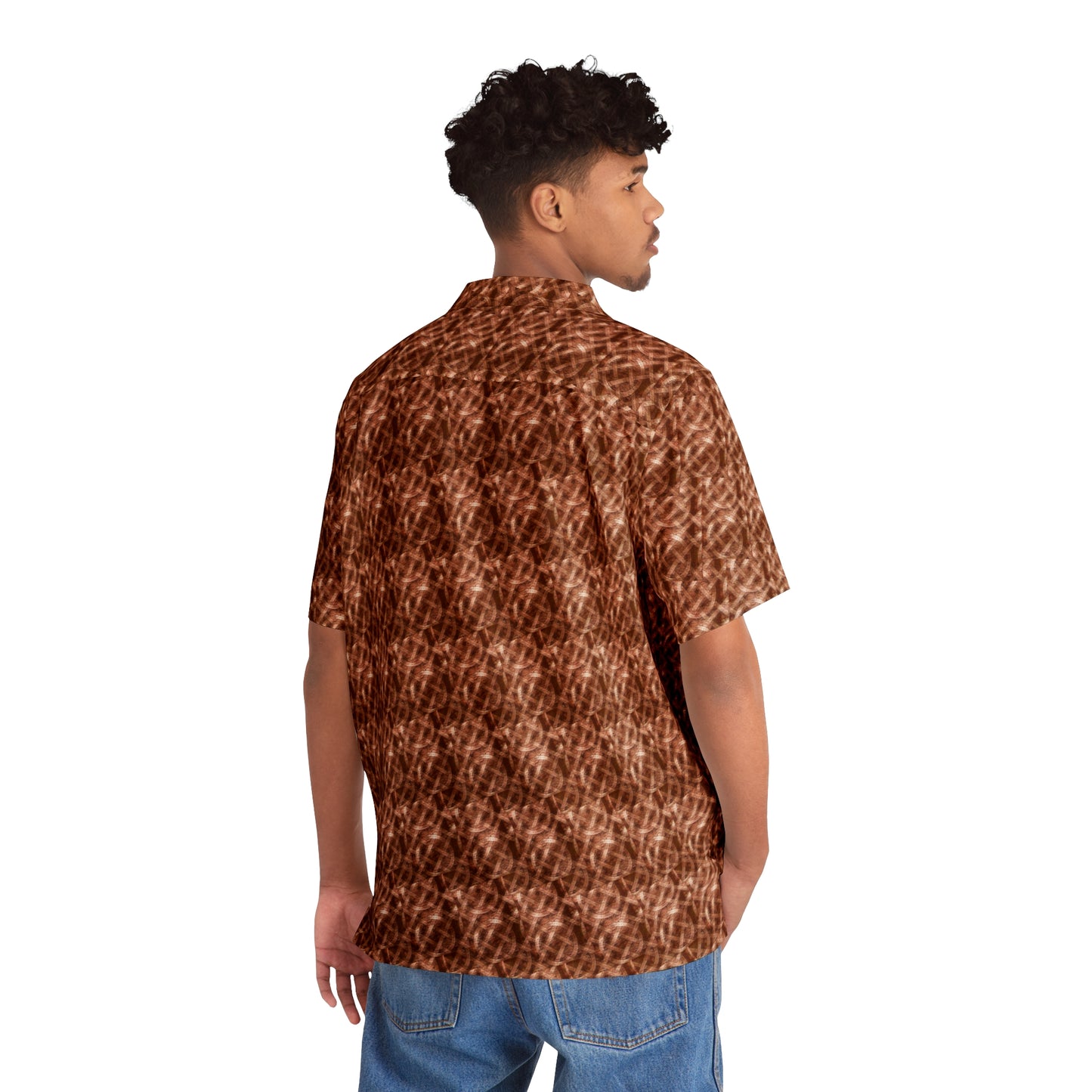 Chain Brown  Men's Hawaiian Shirt