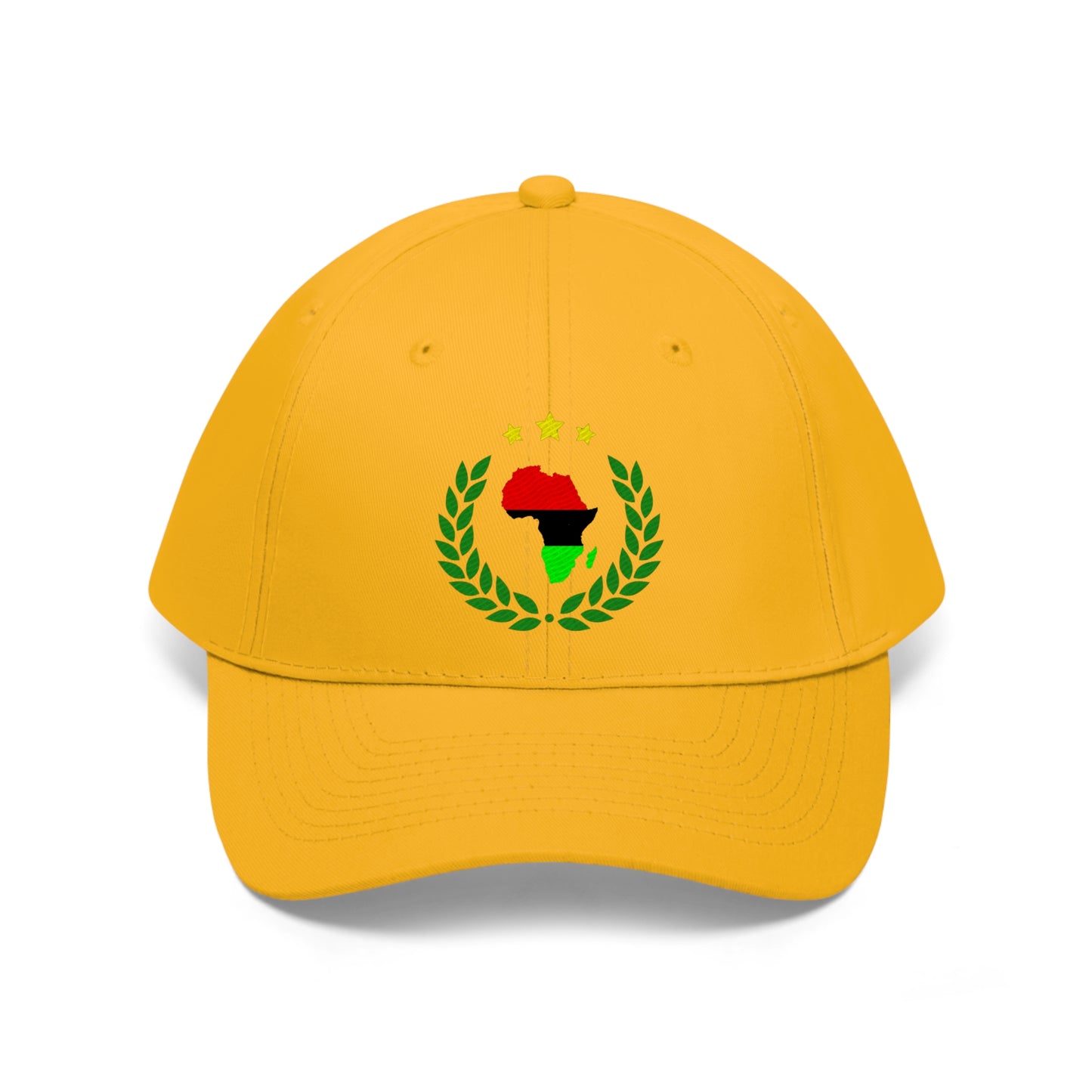 Africa in Wreath (EMBROIDERED ) Unisex Twill Hat