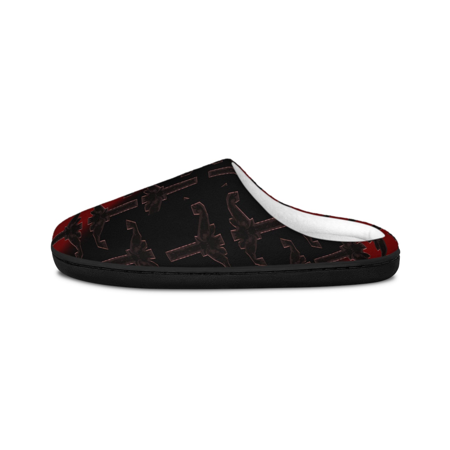 Red and Black Back Men's Indoor Slippers