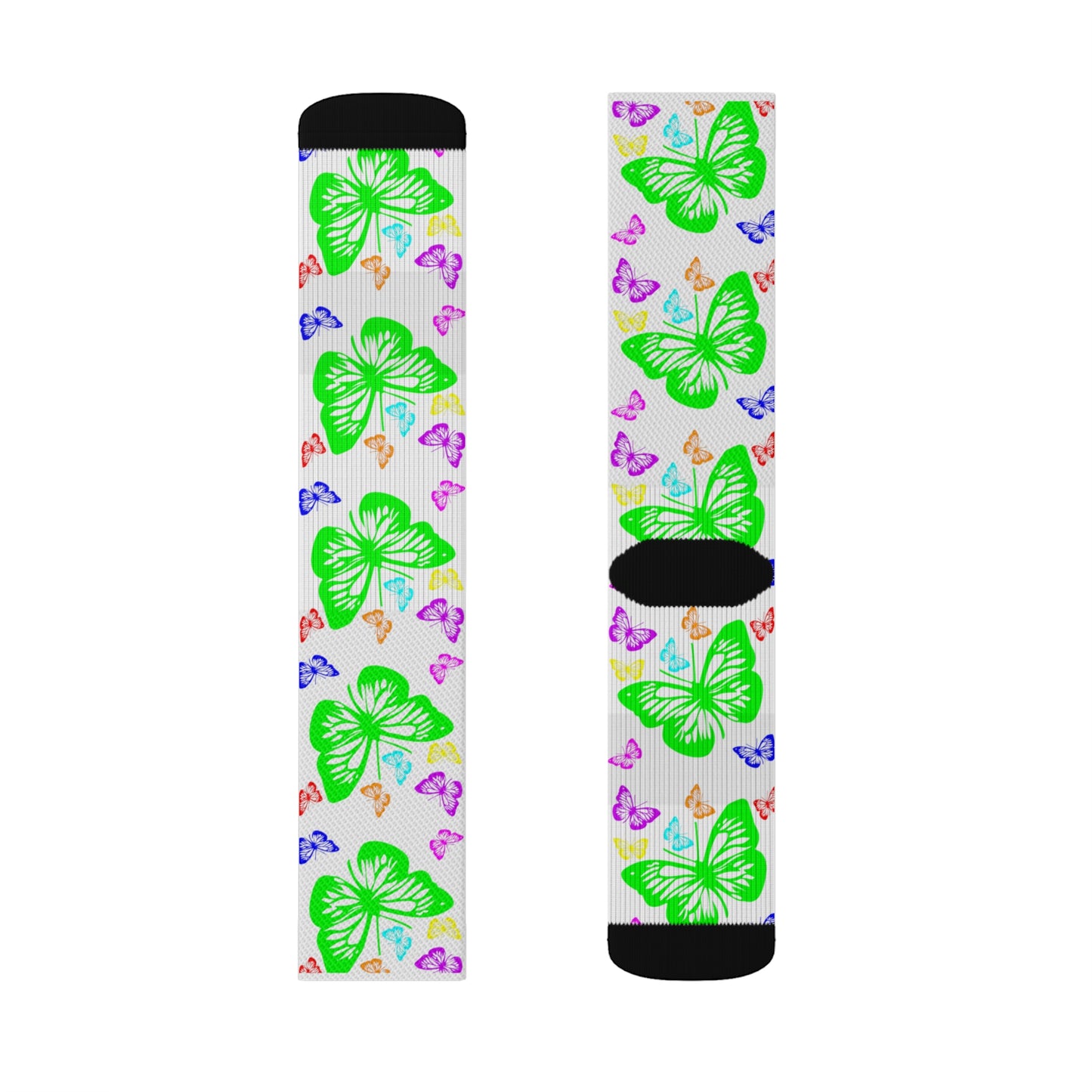 Butterfly [White] Tubed Socks