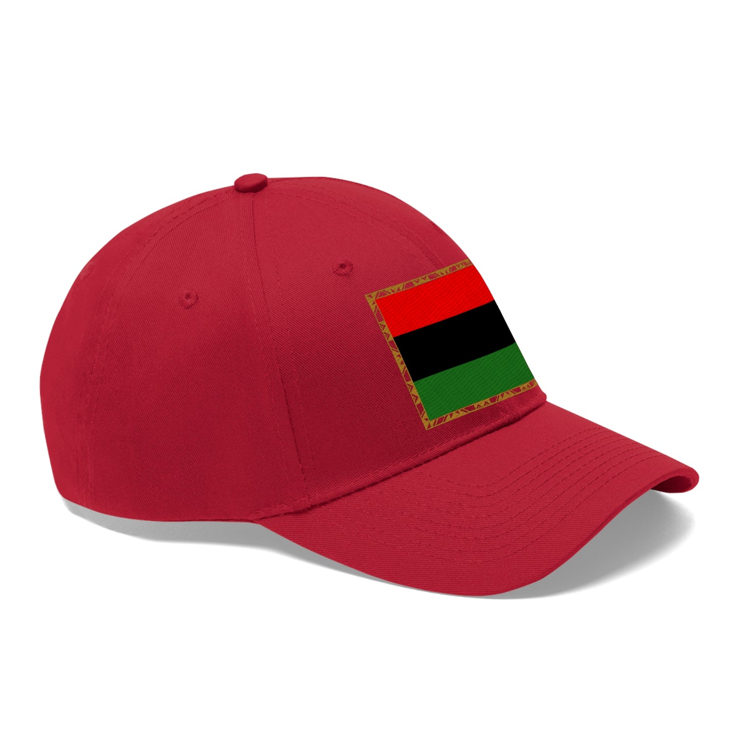 African Diaspora Flag in Gold (EMBROIDERED ) Unisex Twill Hat