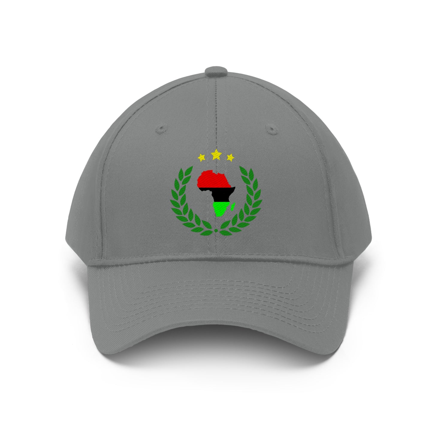 Africa in Wreath (EMBROIDERED ) Unisex Twill Hat