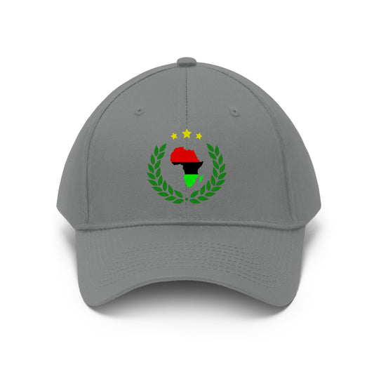 Africa in Wreath (EMBROIDERED ) Unisex Twill Hat