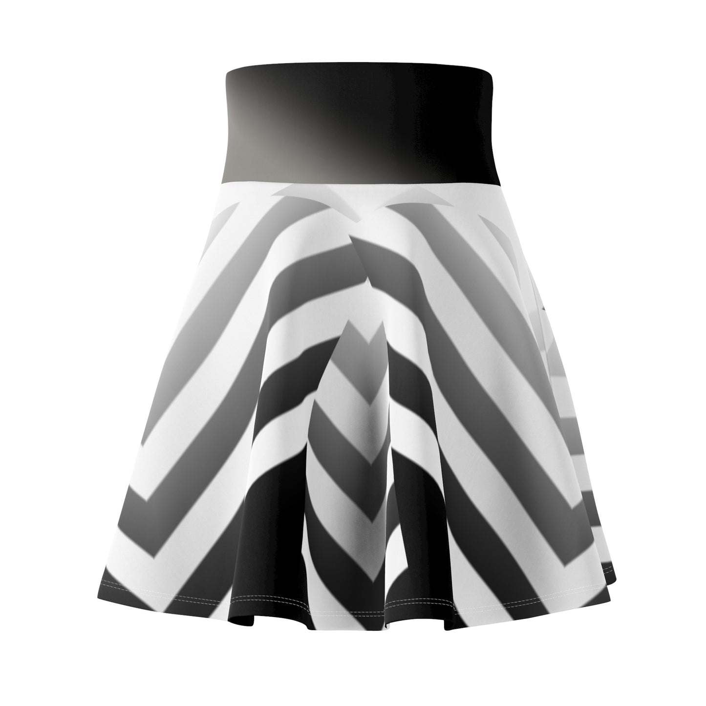 B & W Arrow Down Women's Skater Skirt