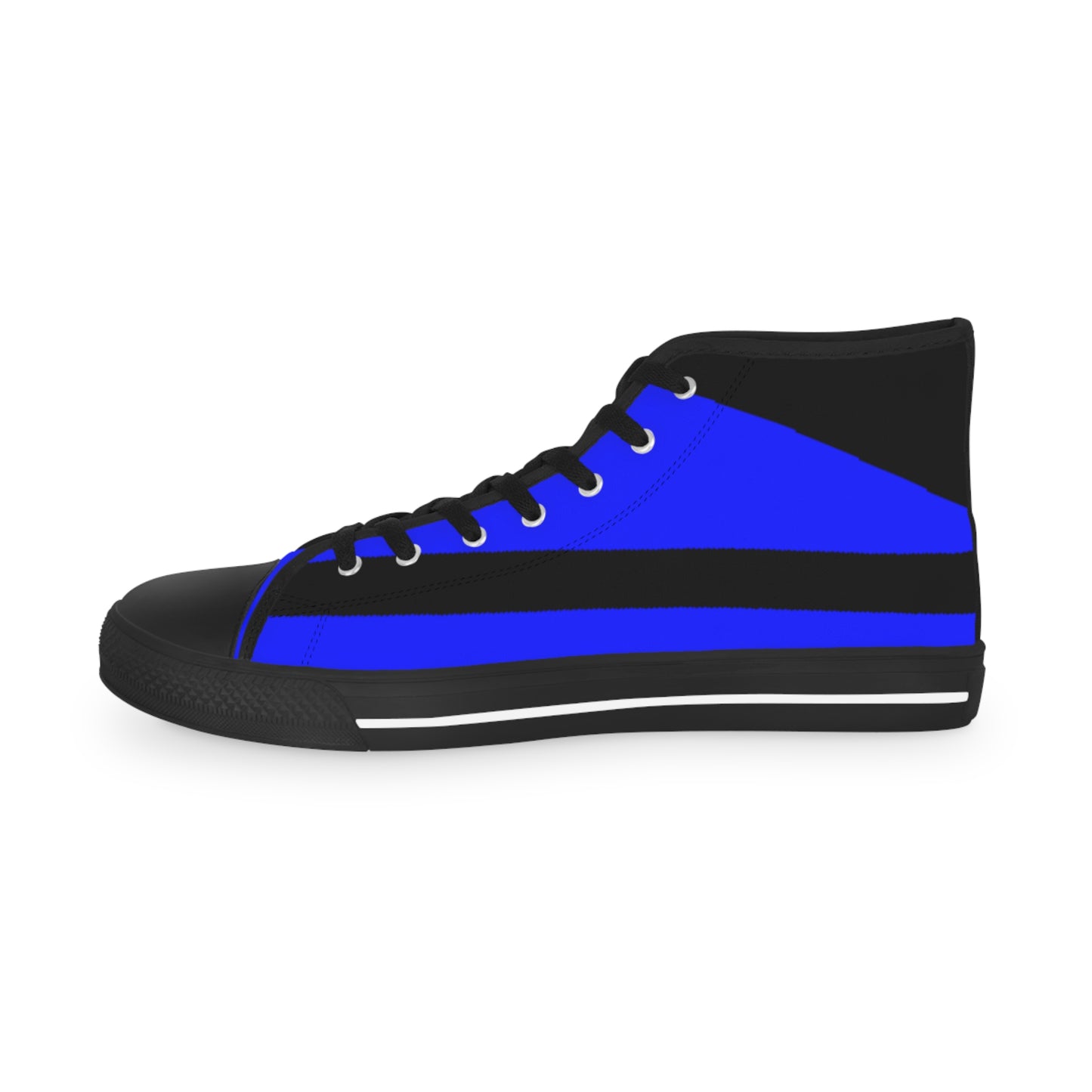 Black on Blue Men's High Top Sneakers