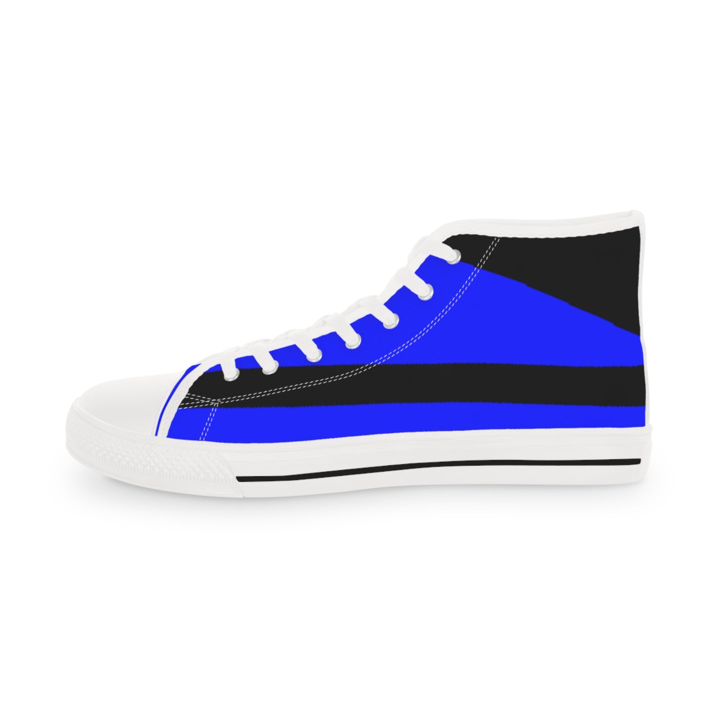 Black on Blue Men's High Top Sneakers