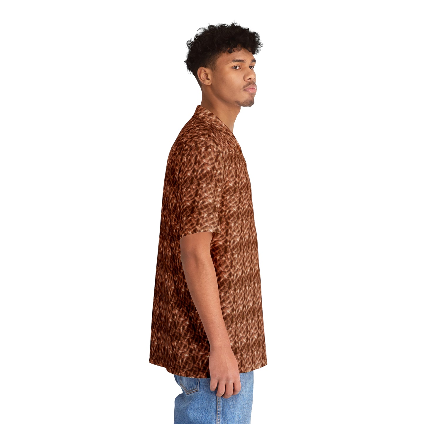 Chain Brown  Men's Hawaiian Shirt