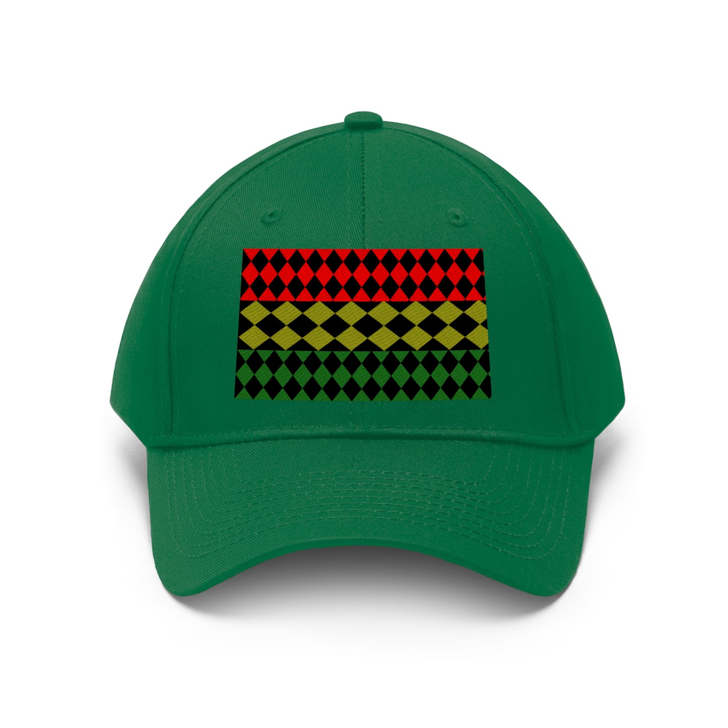 Pan African FLAG (EMBROIDERED ) ( Optical)  Unisex Twill Hat